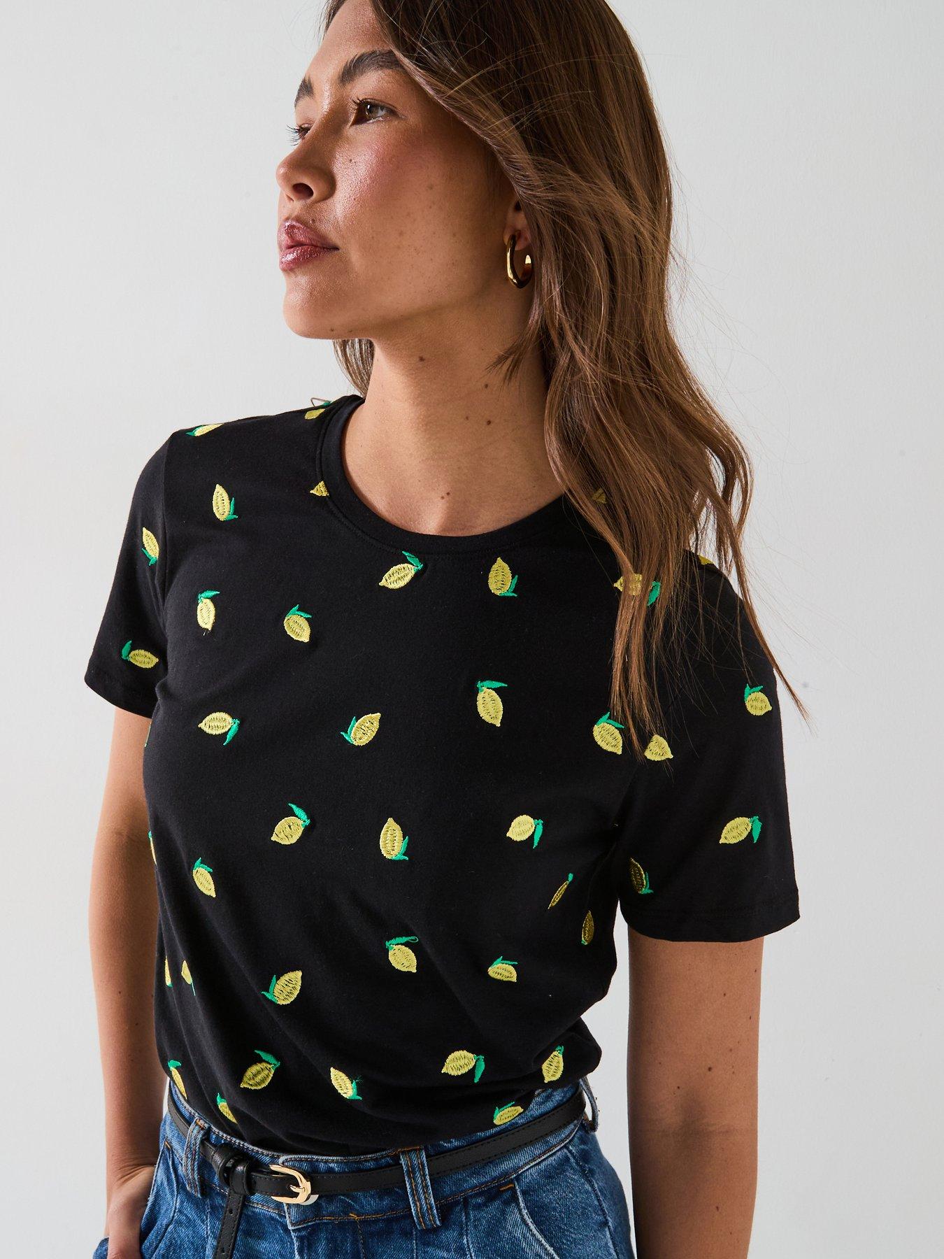 Everyday All Over Embroidered T-Shirt - Multi