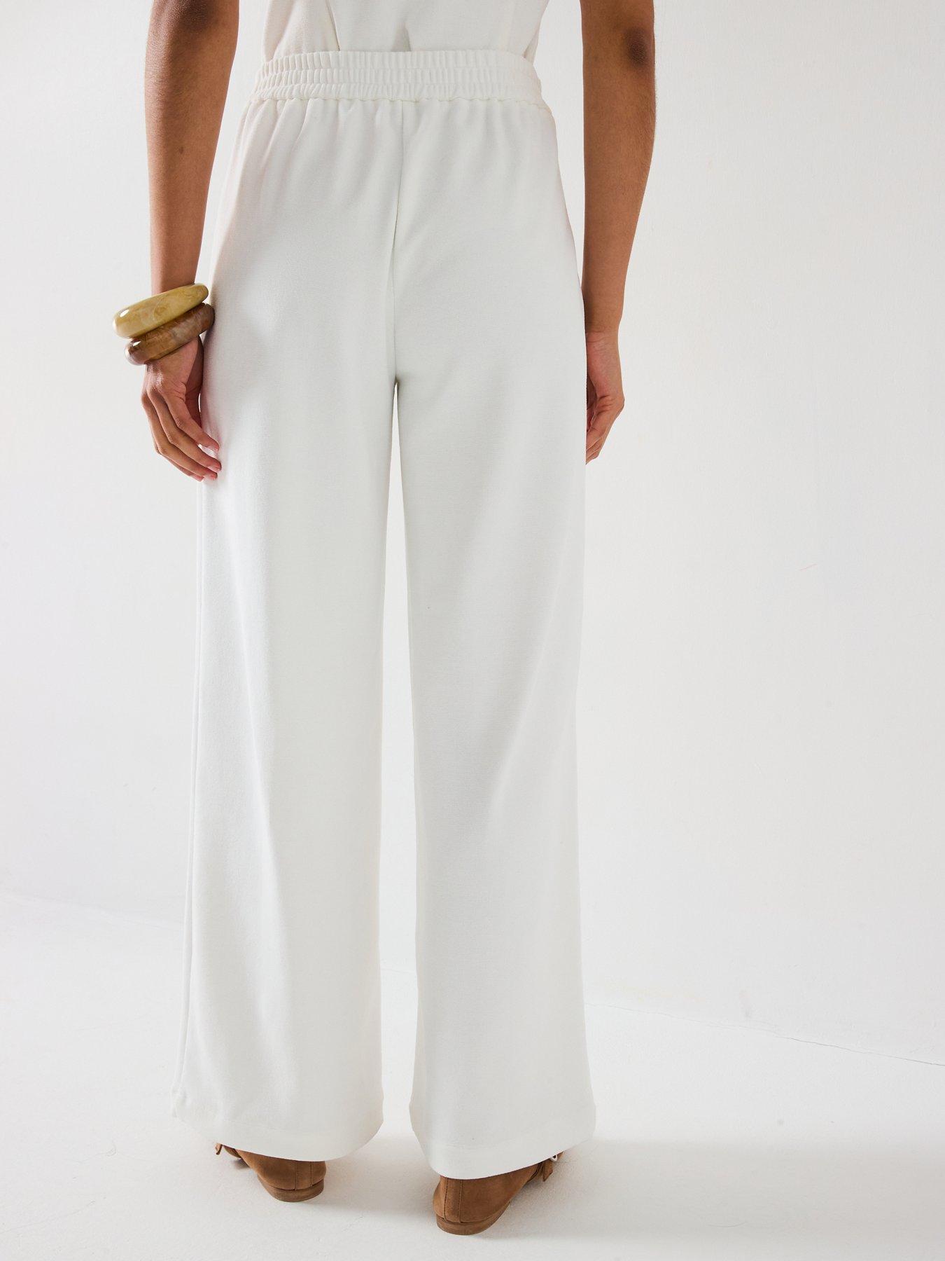  image of v-by-very-wide-leg-trousers-co-ord-white