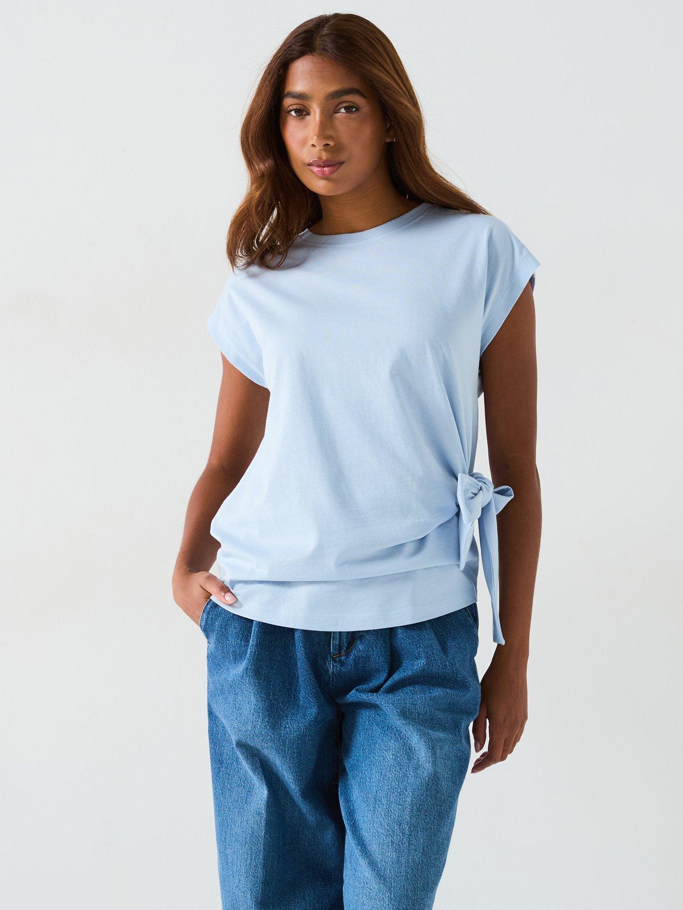 v-by-very-tie-side-tee-blue