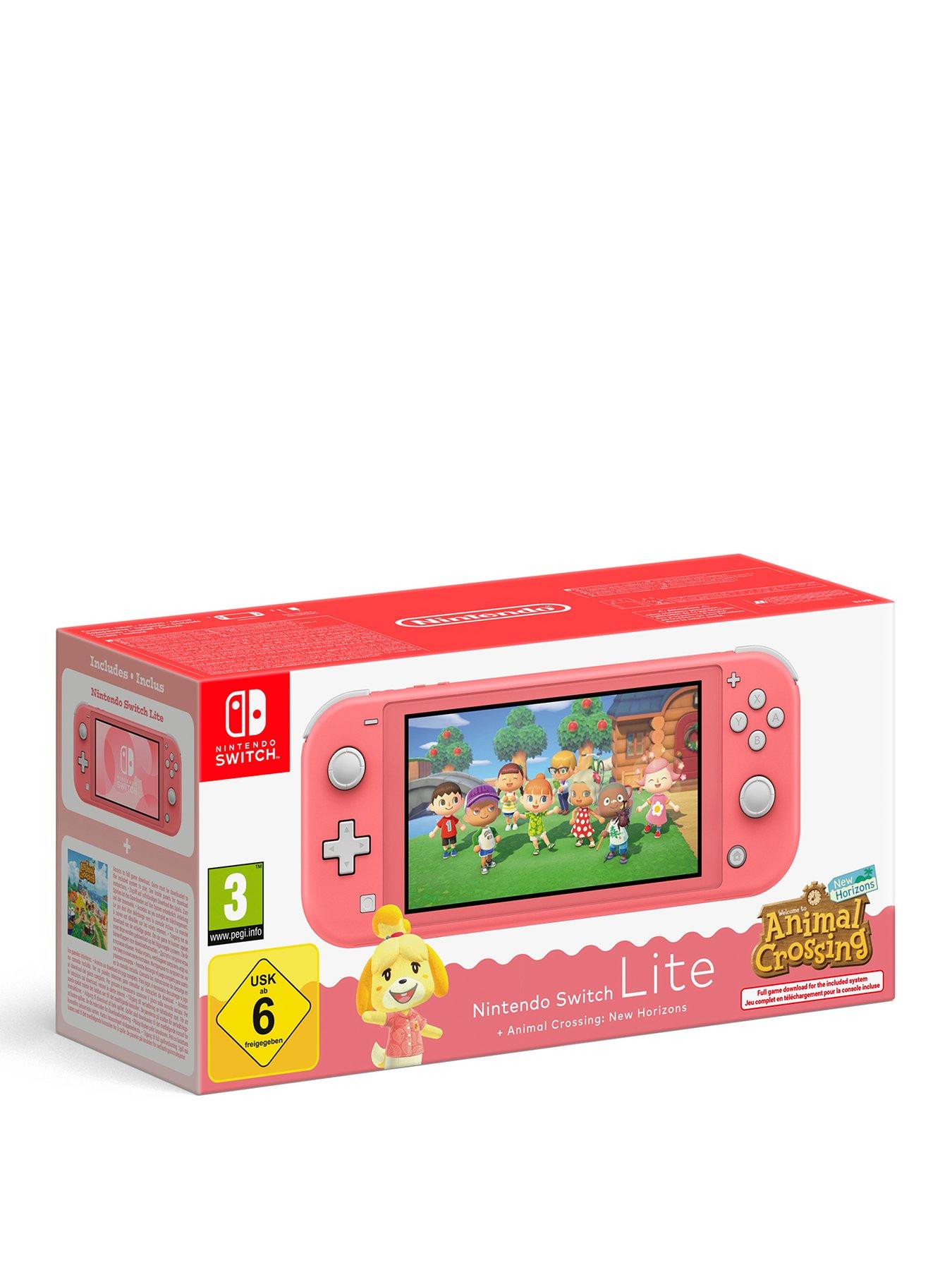 Nintendo Switch Lite (Coral) + Animal Crossing New Horizons