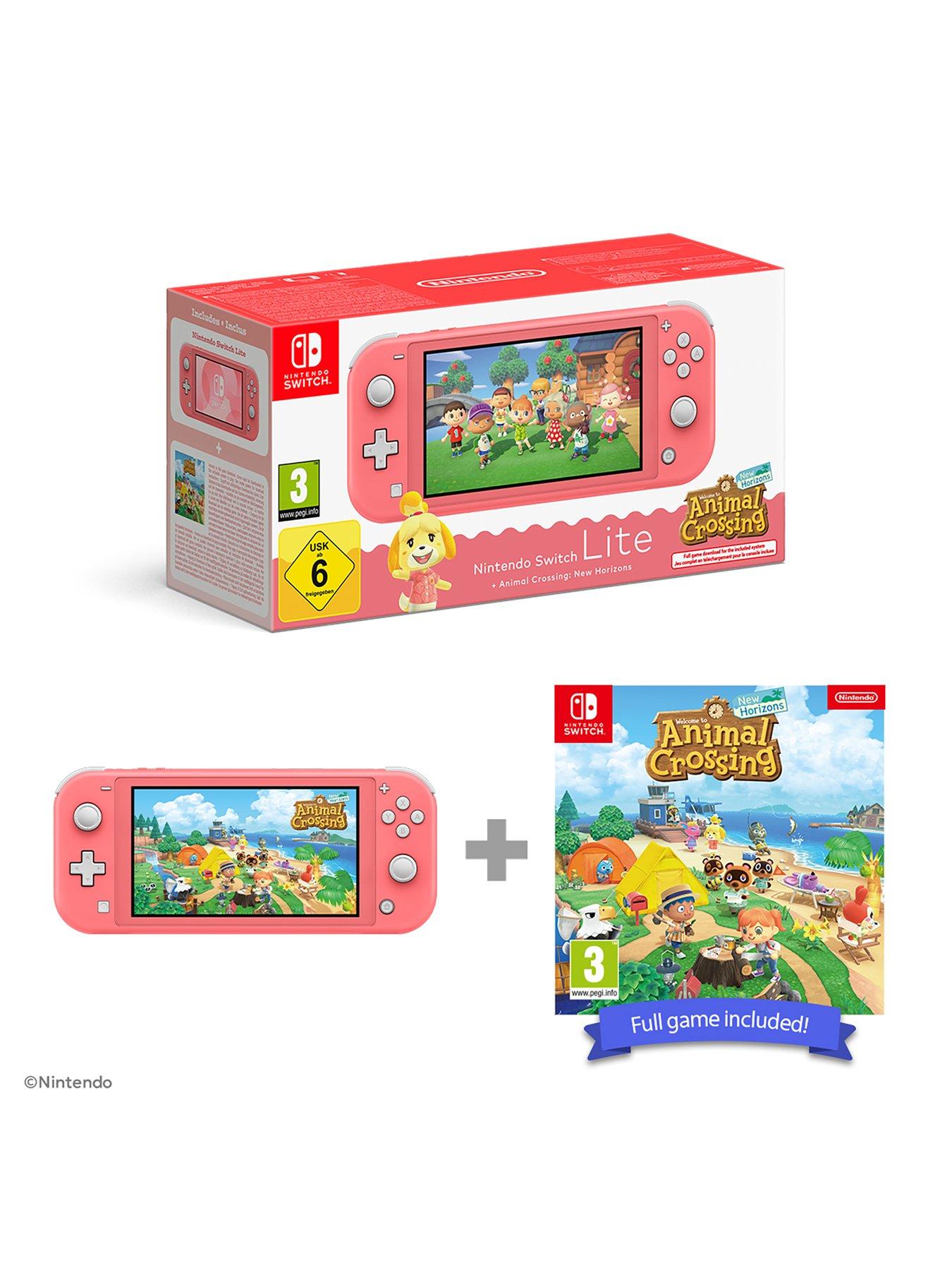 Nintendo Switch Lite (Coral) + Animal Crossing New Horizons