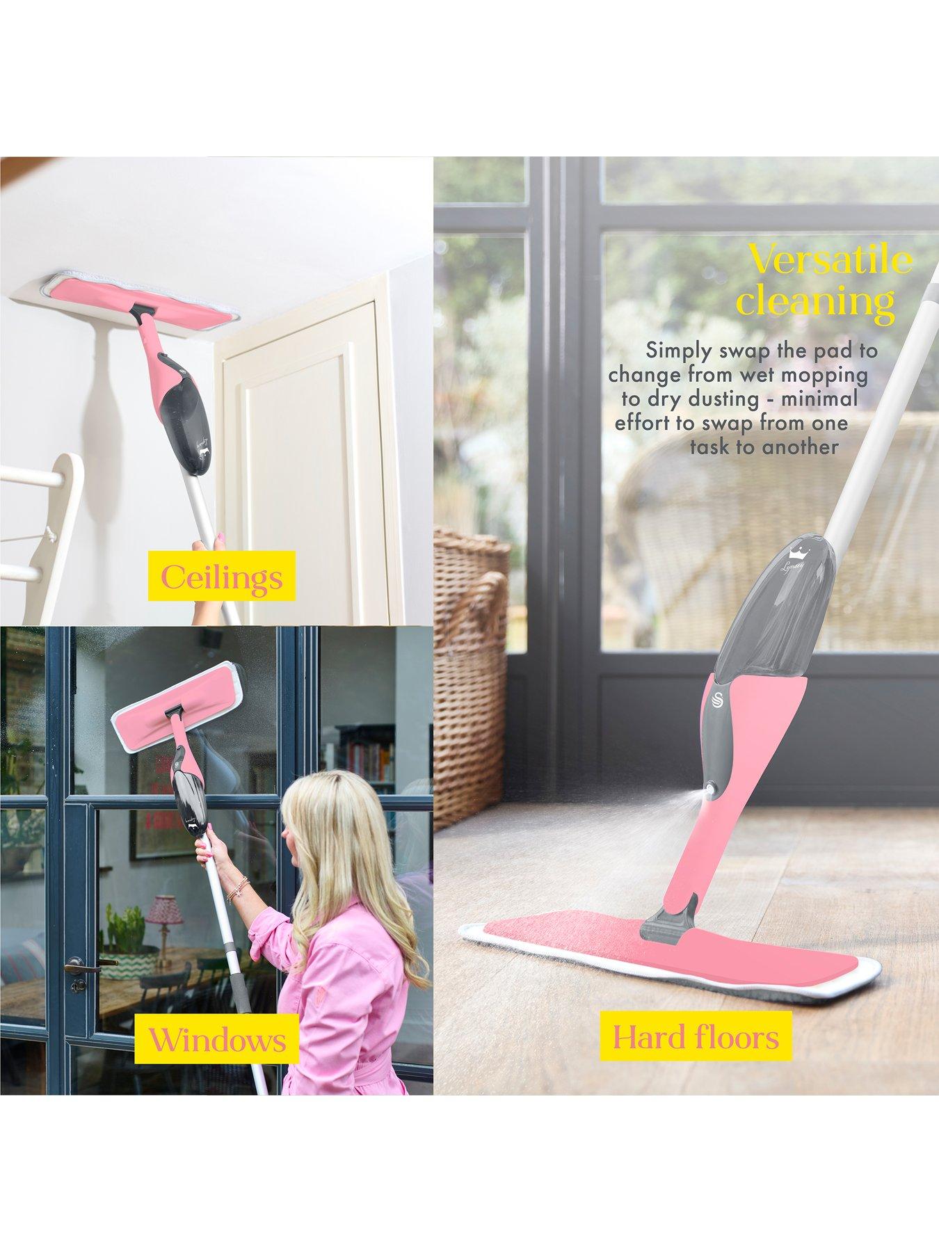 Swan Lynsey TVs Queen of Clean Spray Mop with Wet Mopping Pad. Dry ...