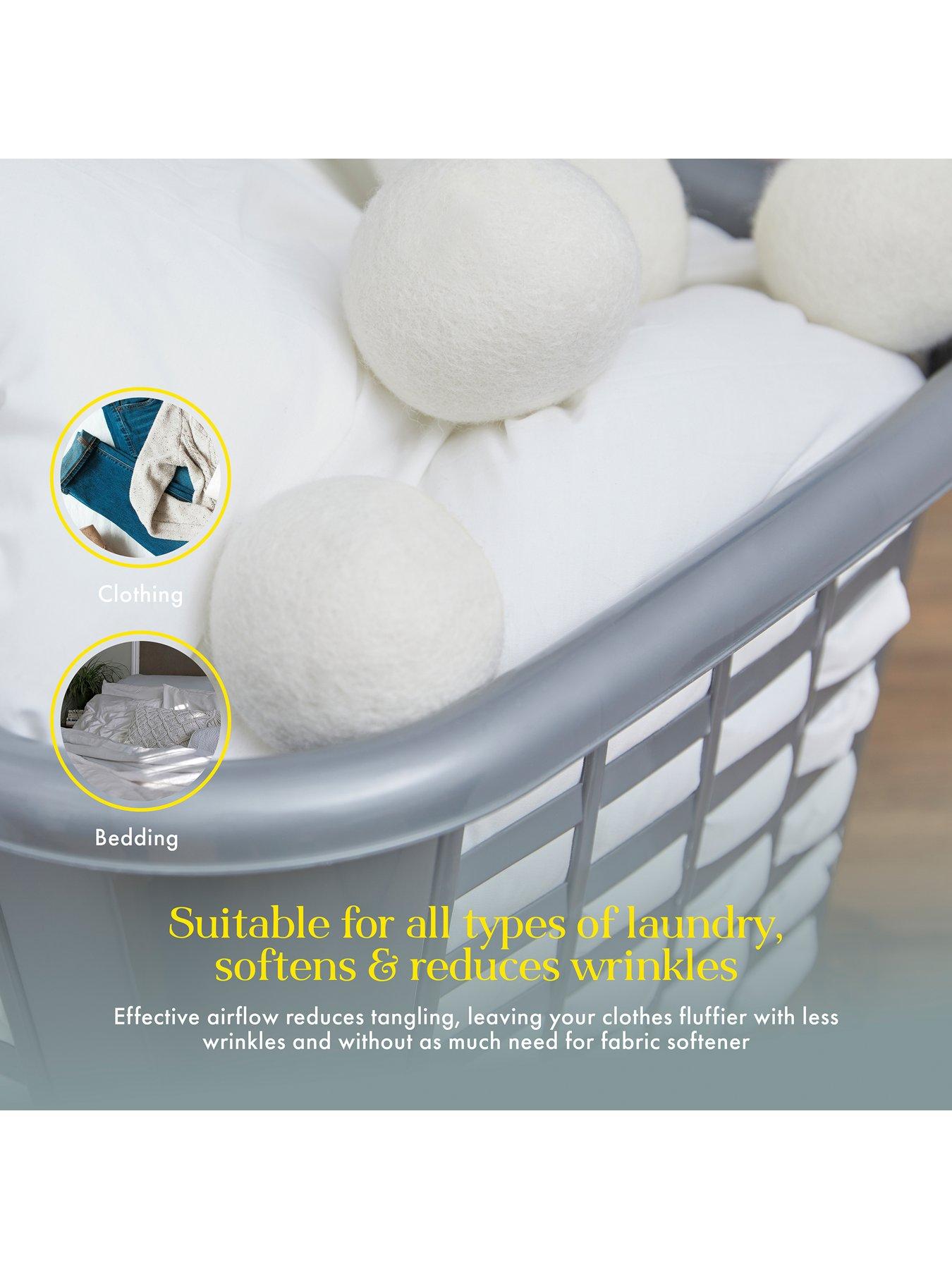  image of swan-lynsey-tvs-queen-of-clean-6-natural-wool-dryer-balls-in-a-drawstring-bag