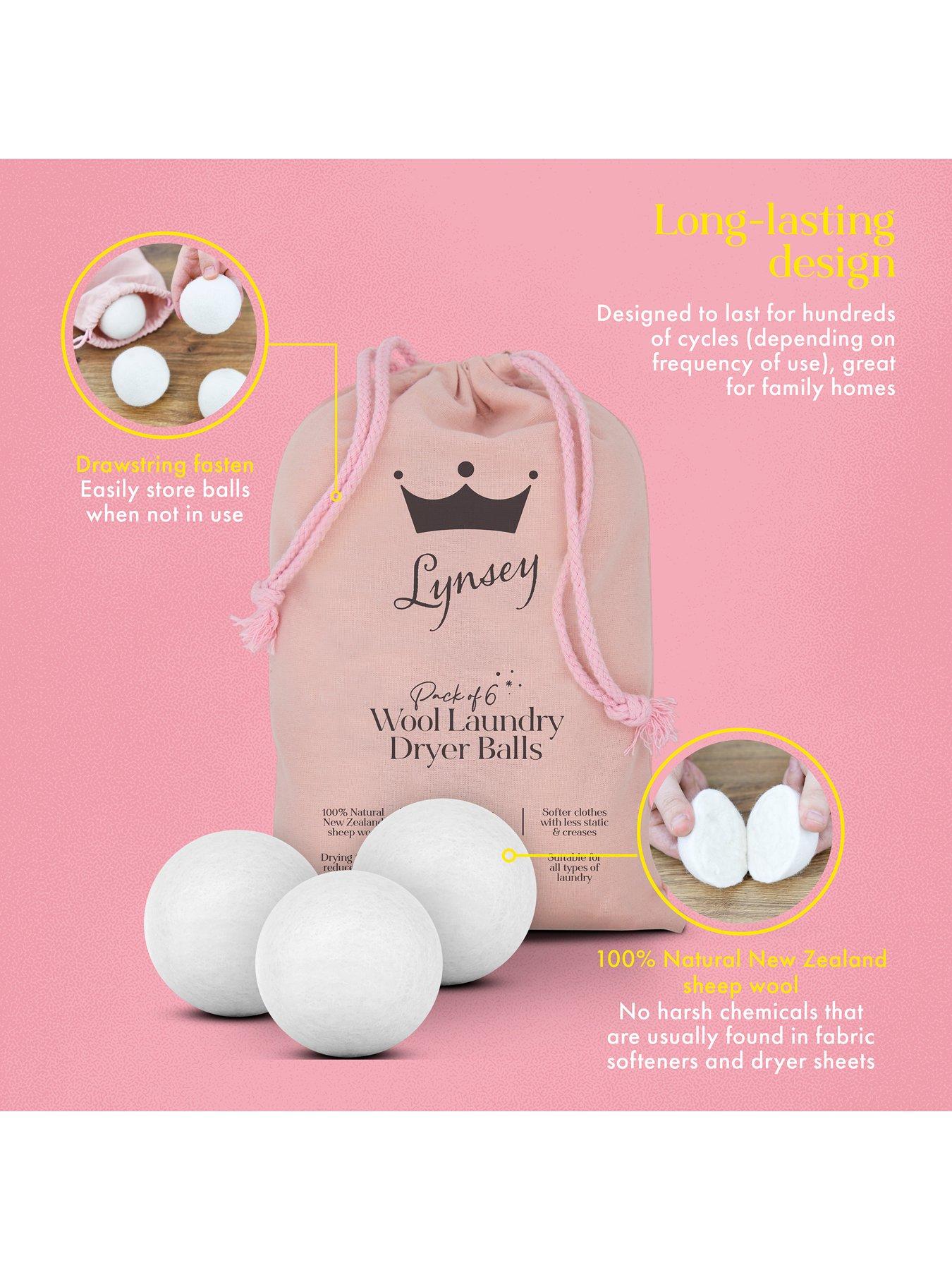  image of swan-lynsey-tvs-queen-of-clean-6-natural-wool-dryer-balls-in-a-drawstring-bag