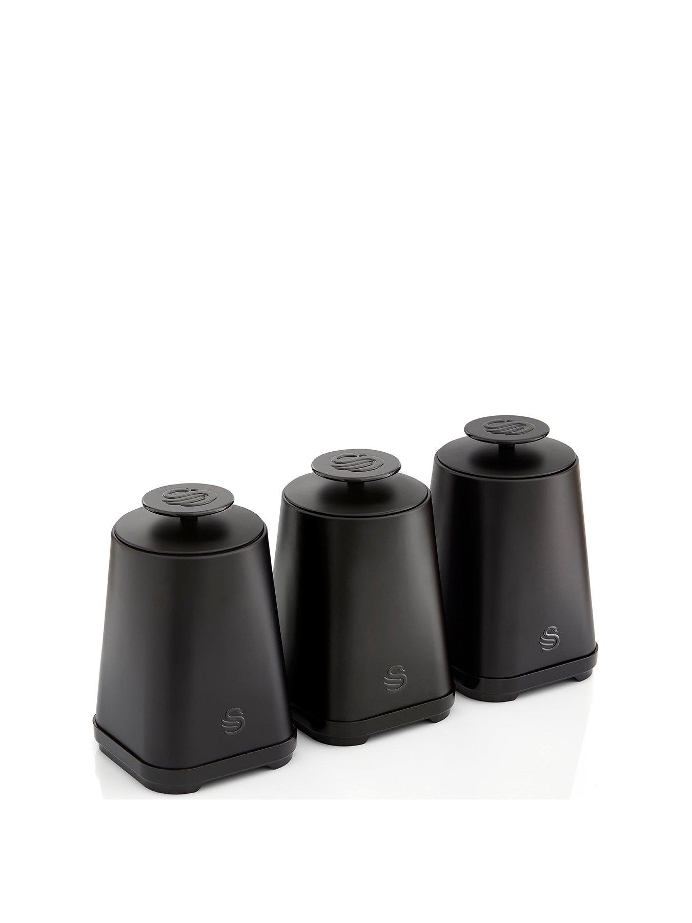 undefined Stealth Set of 3 Storage Canisters for Coffee/Sugar/Tea
