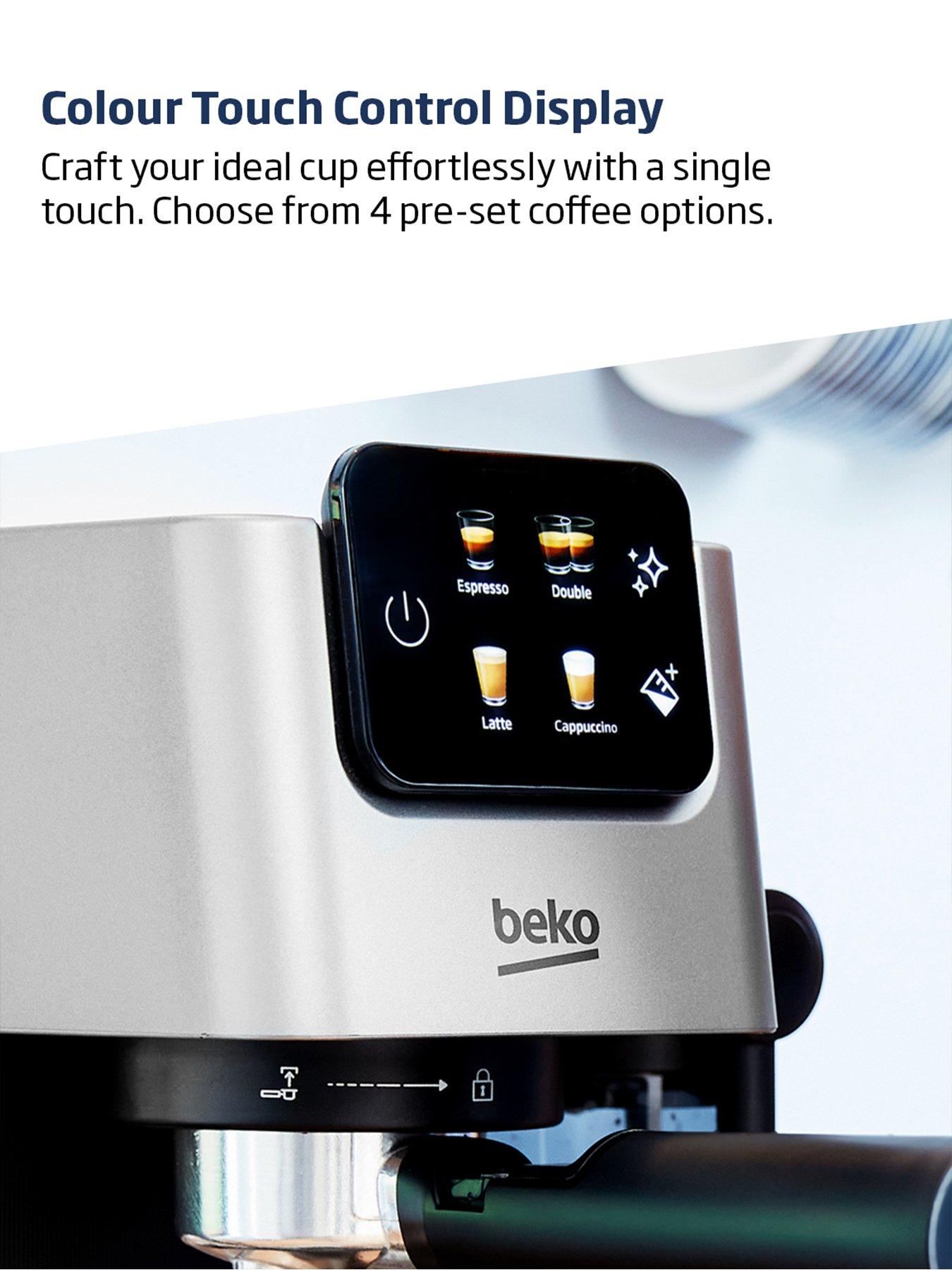  image of beko-caffeexpertotrade-cep5304x-semi-automatic-espresso-coffee-machine-with-integrated-milk-jug-ndash-silver