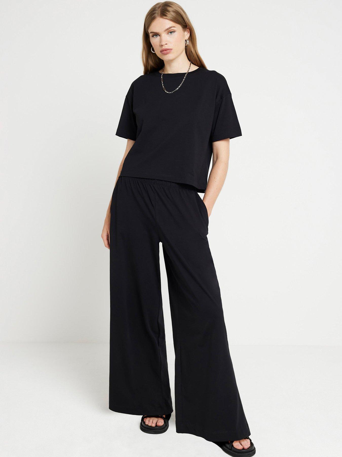 undefined Tee And Trouser Set - Black