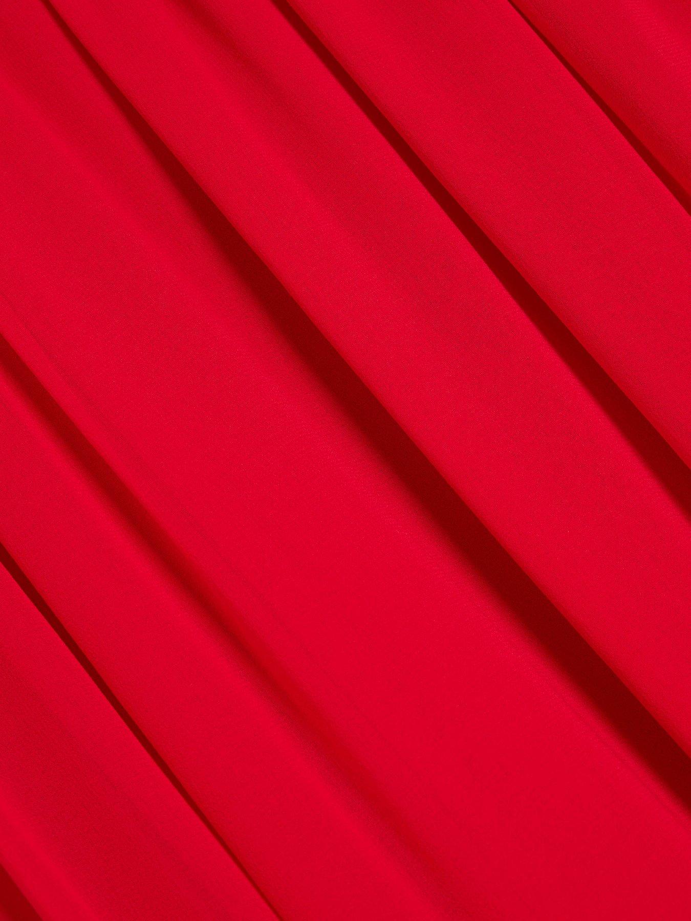  image of river-island-volume-gathered-bubble-blouse-red