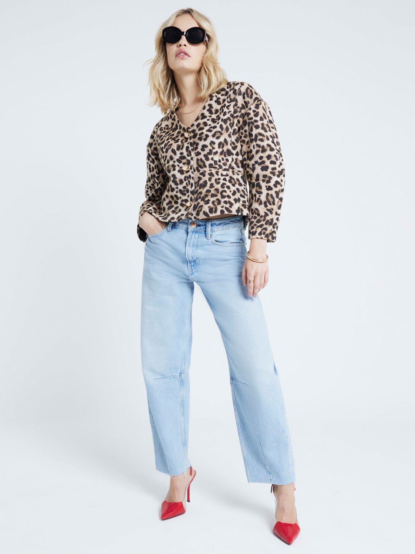 undefined Cleo Oversized Barrel Leg Jeans - Light Blue