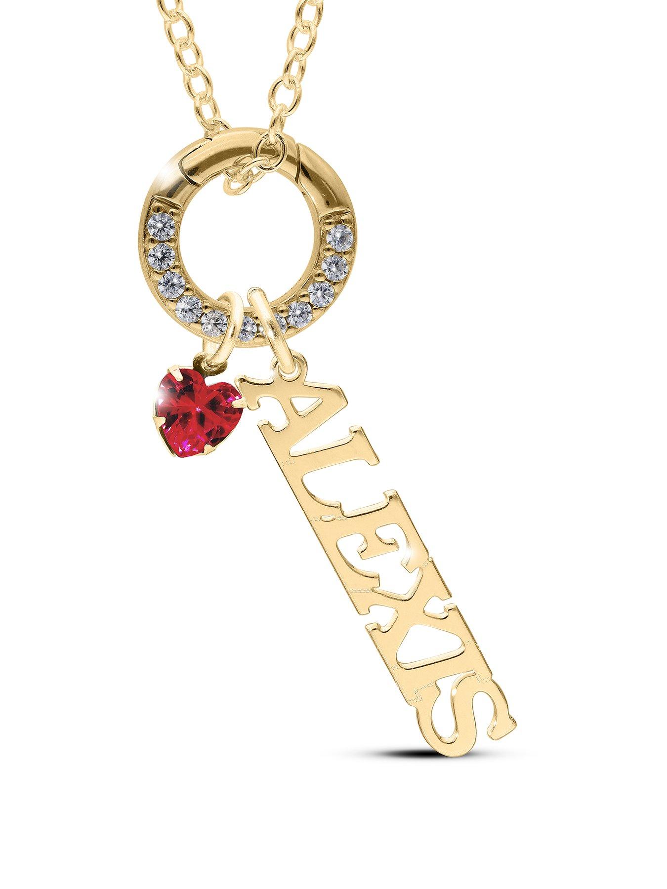 the-love-collection-personalised-gp-sterling-silver-name-and-birthstone-charm-pendant