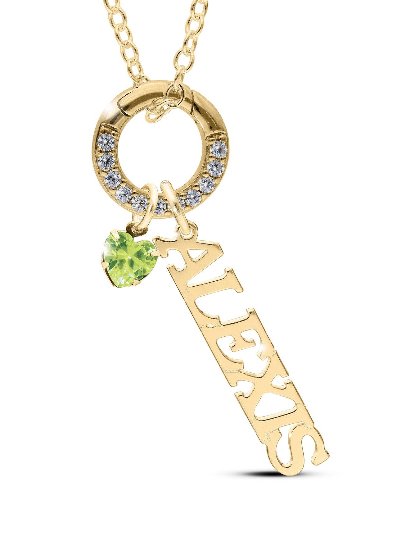 the-love-collection-personalised-gp-sterling-silver-name-and-birthstone-charm-pendant