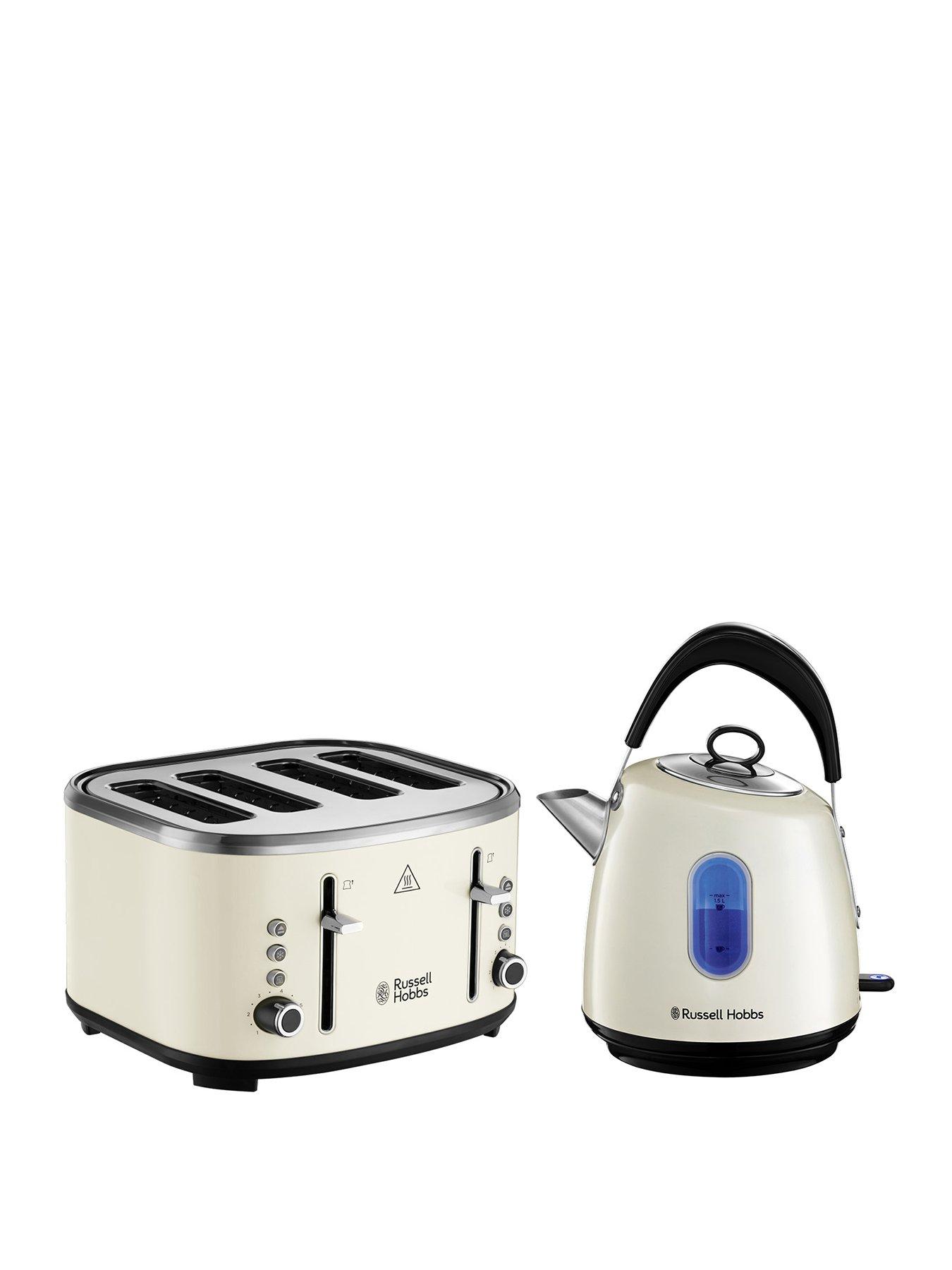 Russell Hobbs Stylevia Kettle  &  Toaster Bundle - Cream