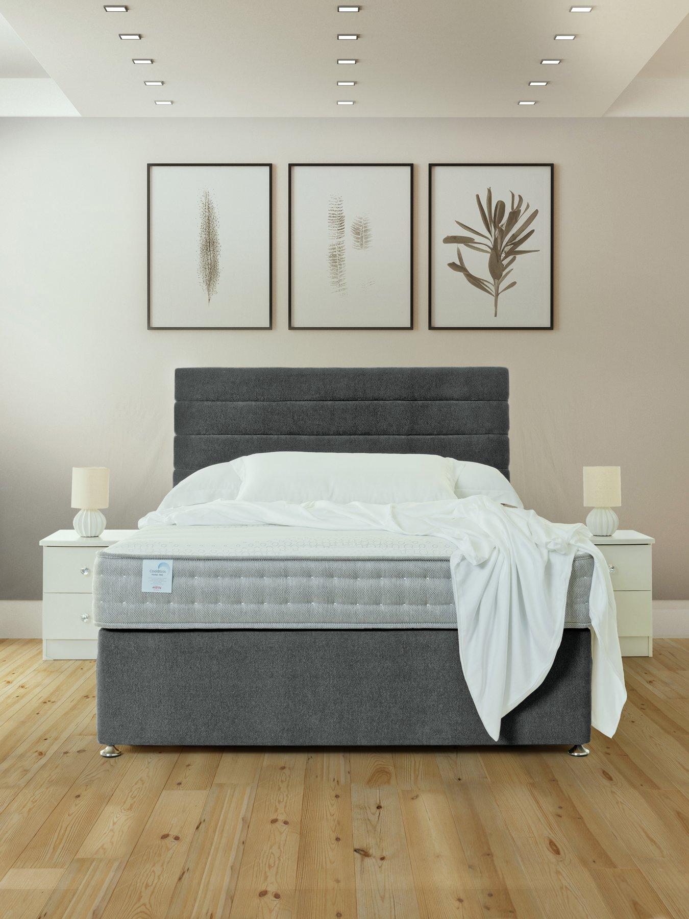 undefined Coolbliss 1000 Pocket Divan Bed with Storage Options - Headboard Included