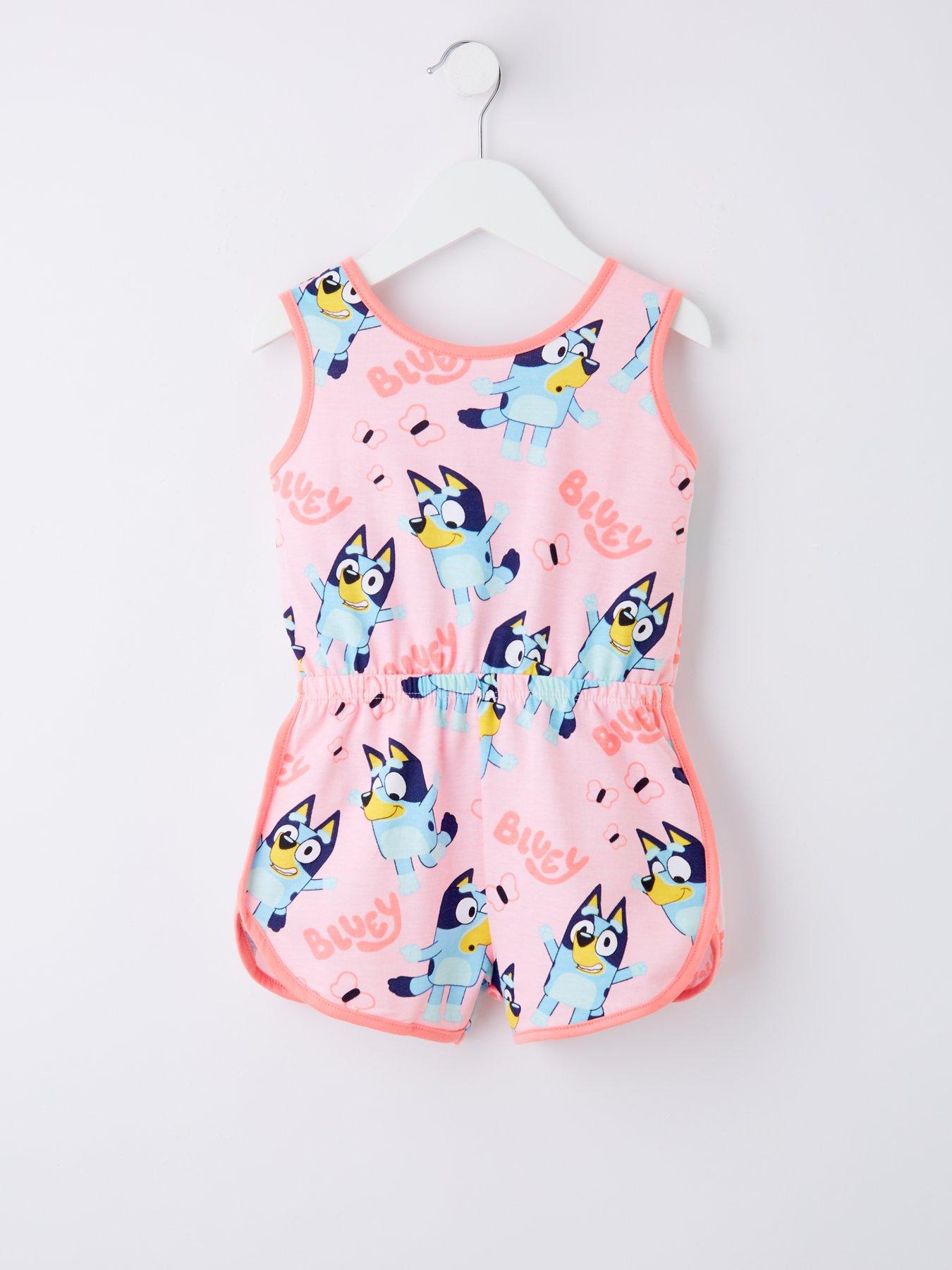 stillFront image of bluey-girls-playsuit-pink
