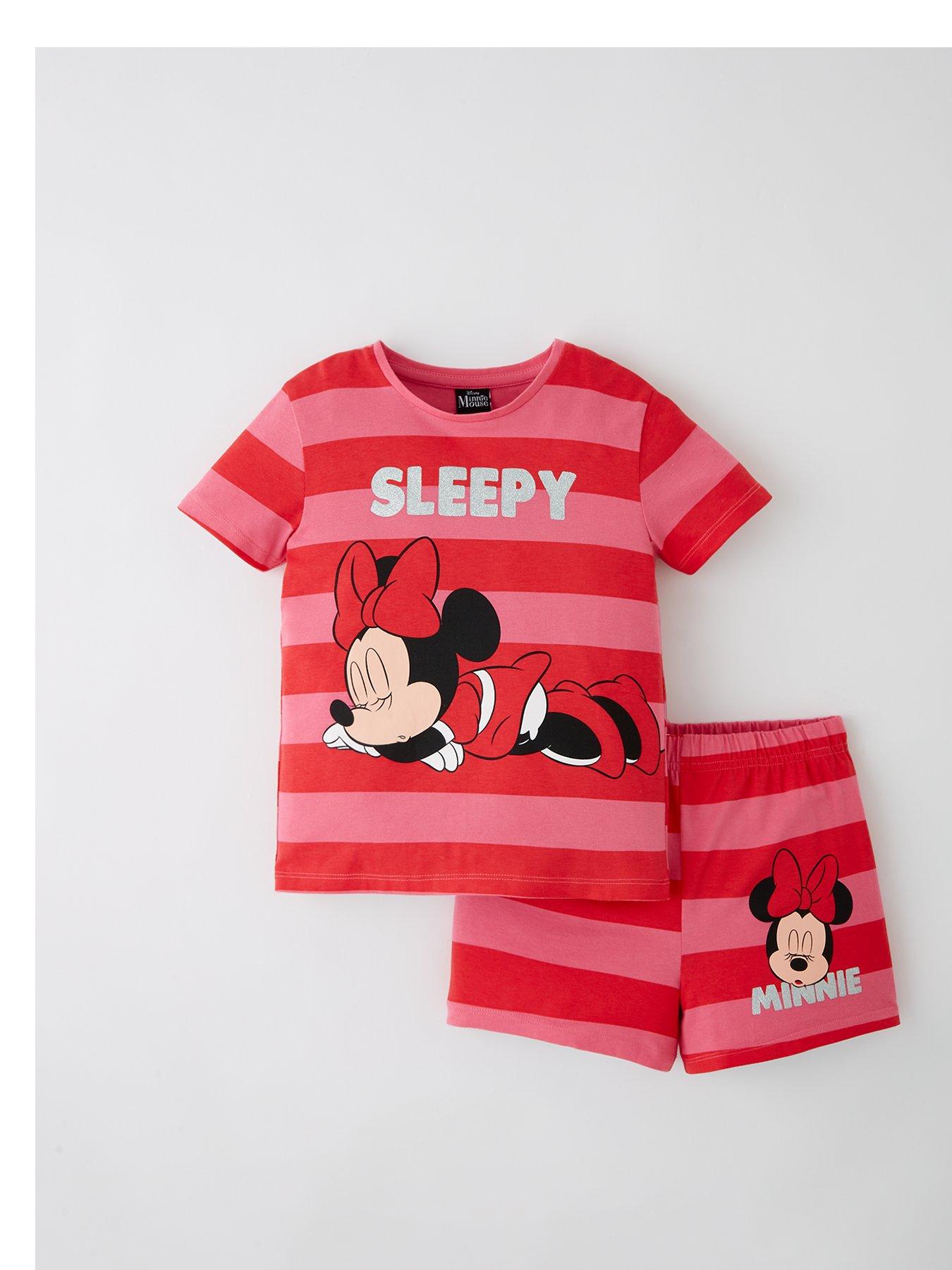 minnie-mouse-stripe-short-pyjama-set-red