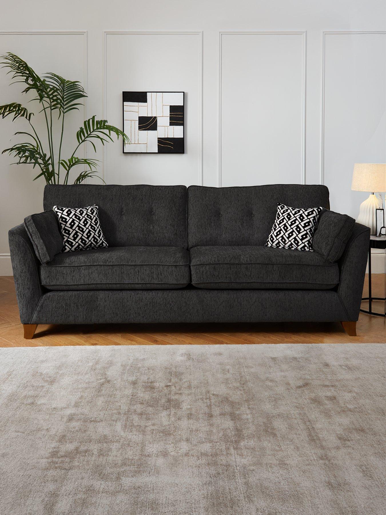 undefined Cullen 4 Seater Standard Back Fabric Sofa - Made in the UK