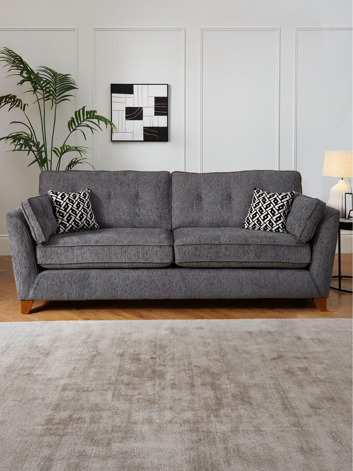 undefined Cullen 4 Seater Standard Back Fabric Sofa - Made in the UK