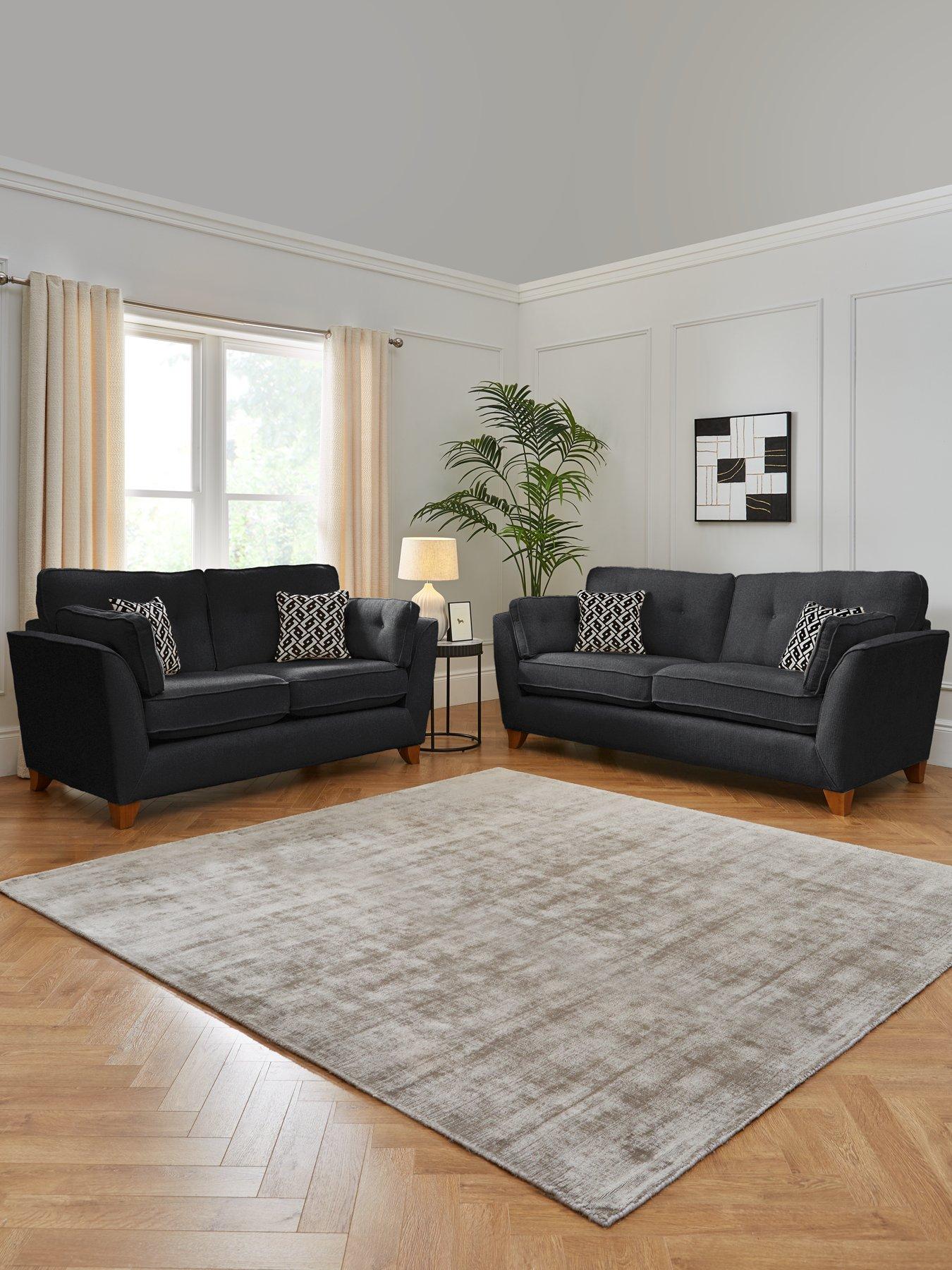 undefined Cullen 3 + 2 Seater Standard Back Fabric Sofa Set (Buy  &  SAVE!) - Made in the UK