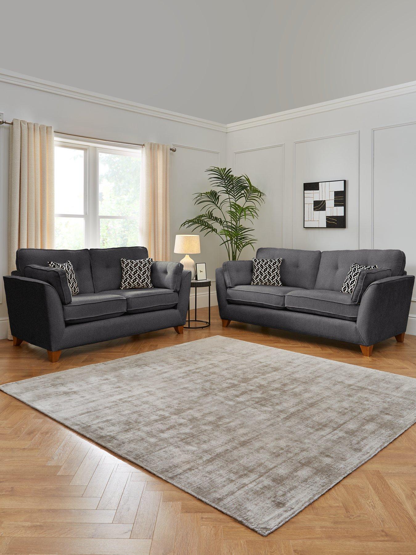 undefined Cullen 3 + 2 Seater Standard Back Fabric Sofa Set (Buy  &  SAVE!) - Made in the UK