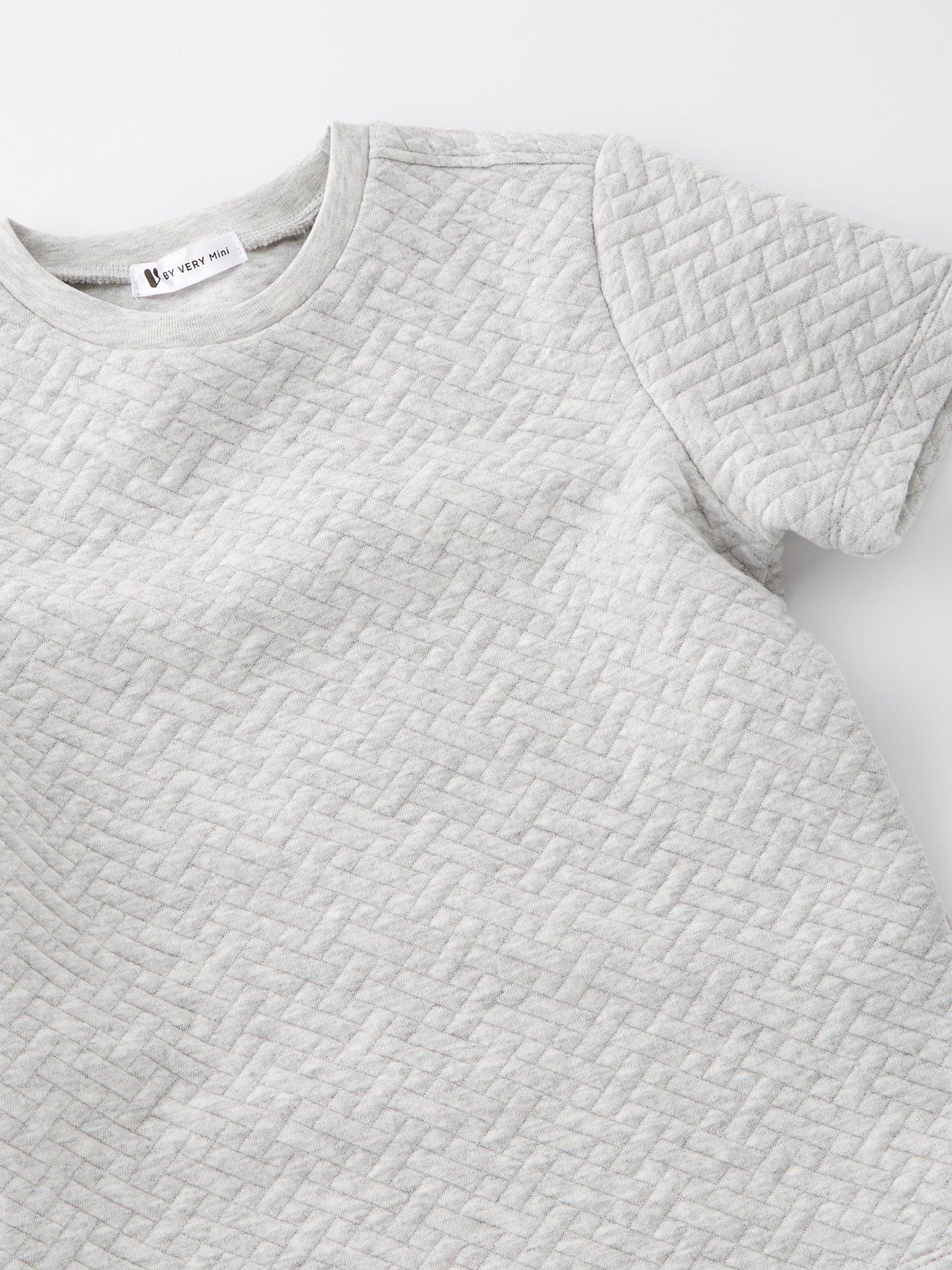  image of mini-v-by-very-boys-texture-t-shirt-and-short-set-grey