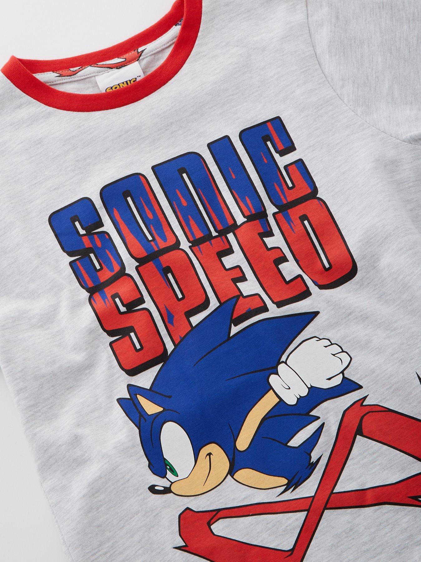  image of sonic-the-hedgehog-speed-shorts-pyjama-set-grey