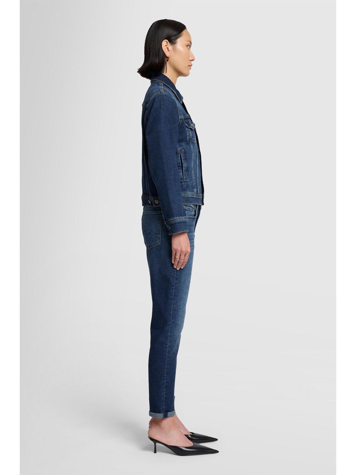 7 FOR ALL MANKIND Classic Denim Trucker Jacket Cisco - Dark