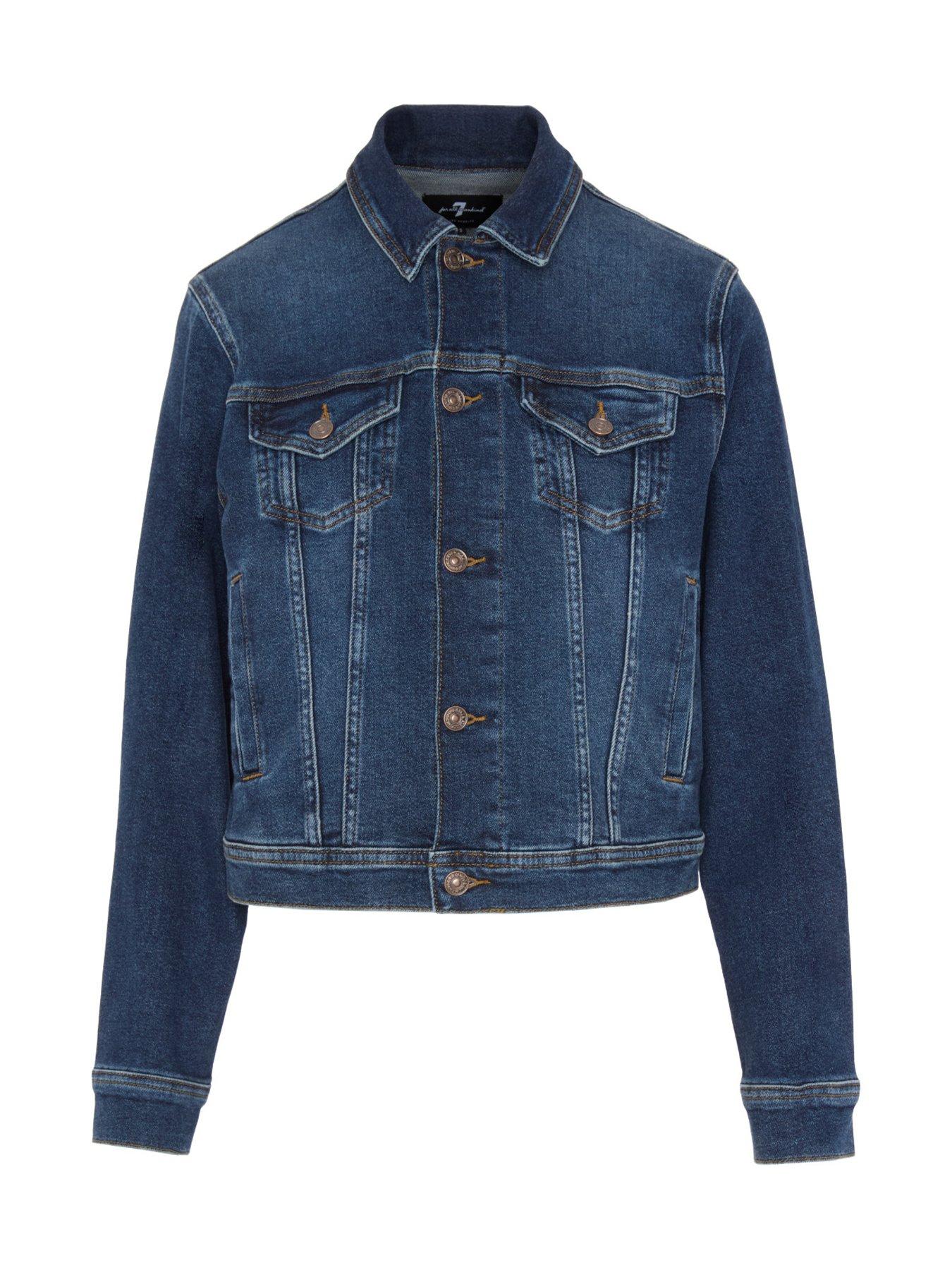 ジャケット 7 For All Mankind CLASSIC TRUCKER Cisco (52893) 7 FOR ALL MANKIND Classic Denim Trucker Jacket Cisco - Dark