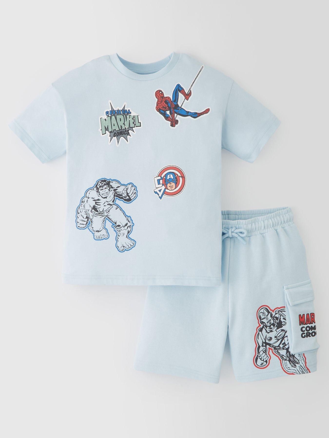 marvel-top-and-sweat-shorts-set