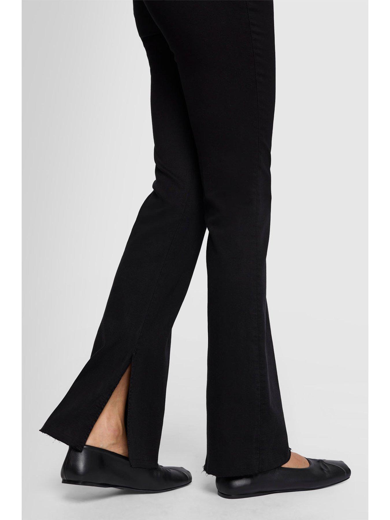  image of 7-for-all-mankind-bootcut-tailorless-bair-jeans-with-side-splits-black