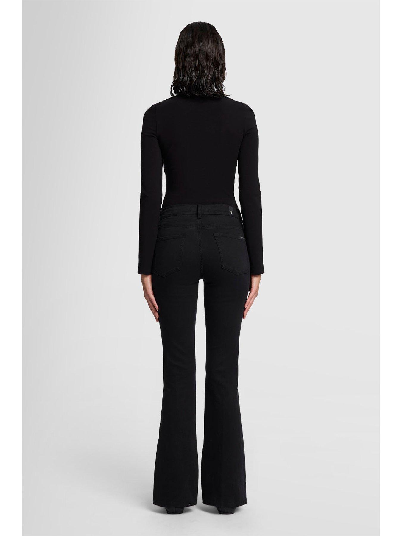  image of 7-for-all-mankind-bootcut-tailorless-bair-jeans-with-side-splits-black