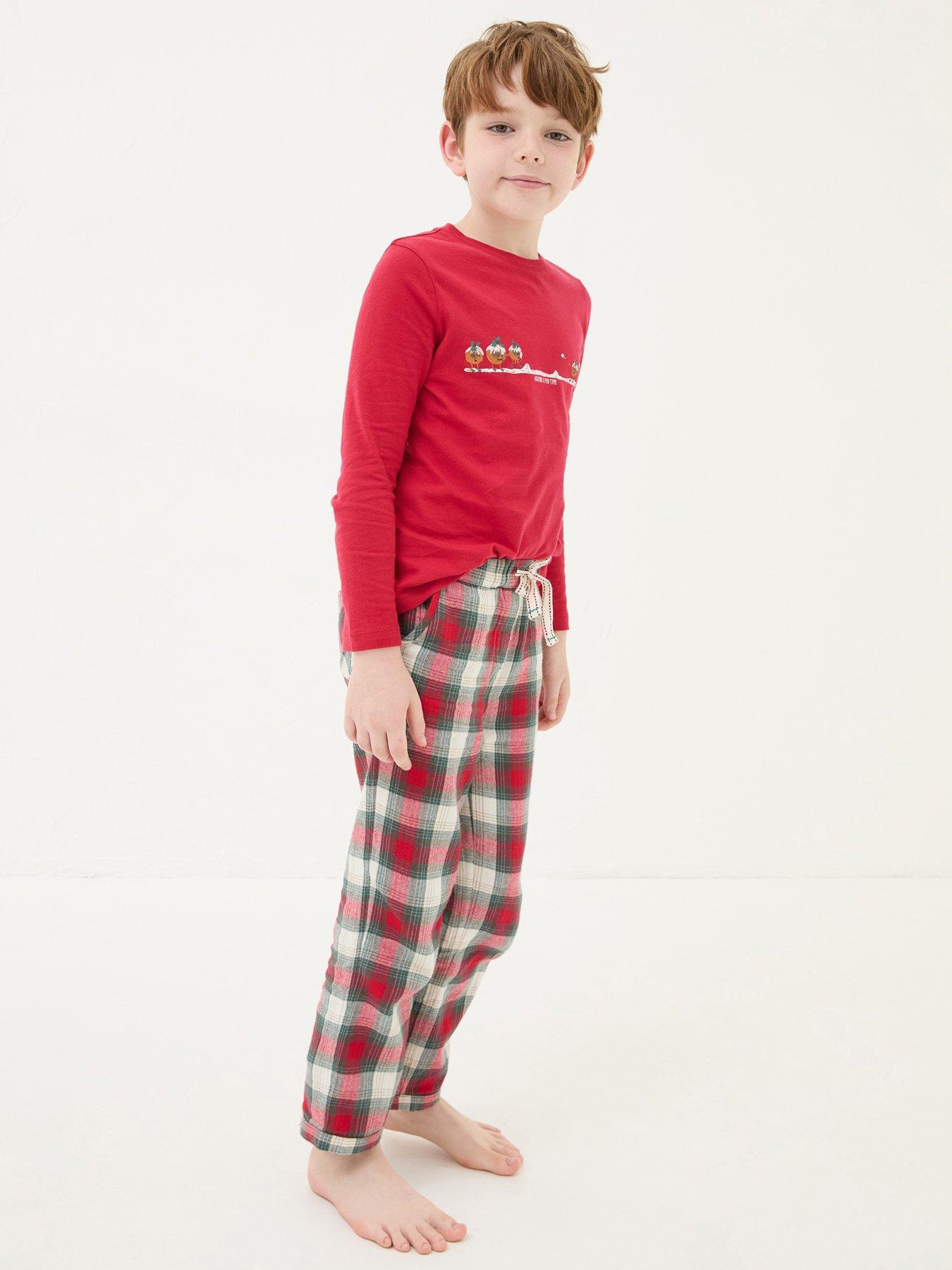 undefined Kids Family Christmas Check Pyjama Set - Red