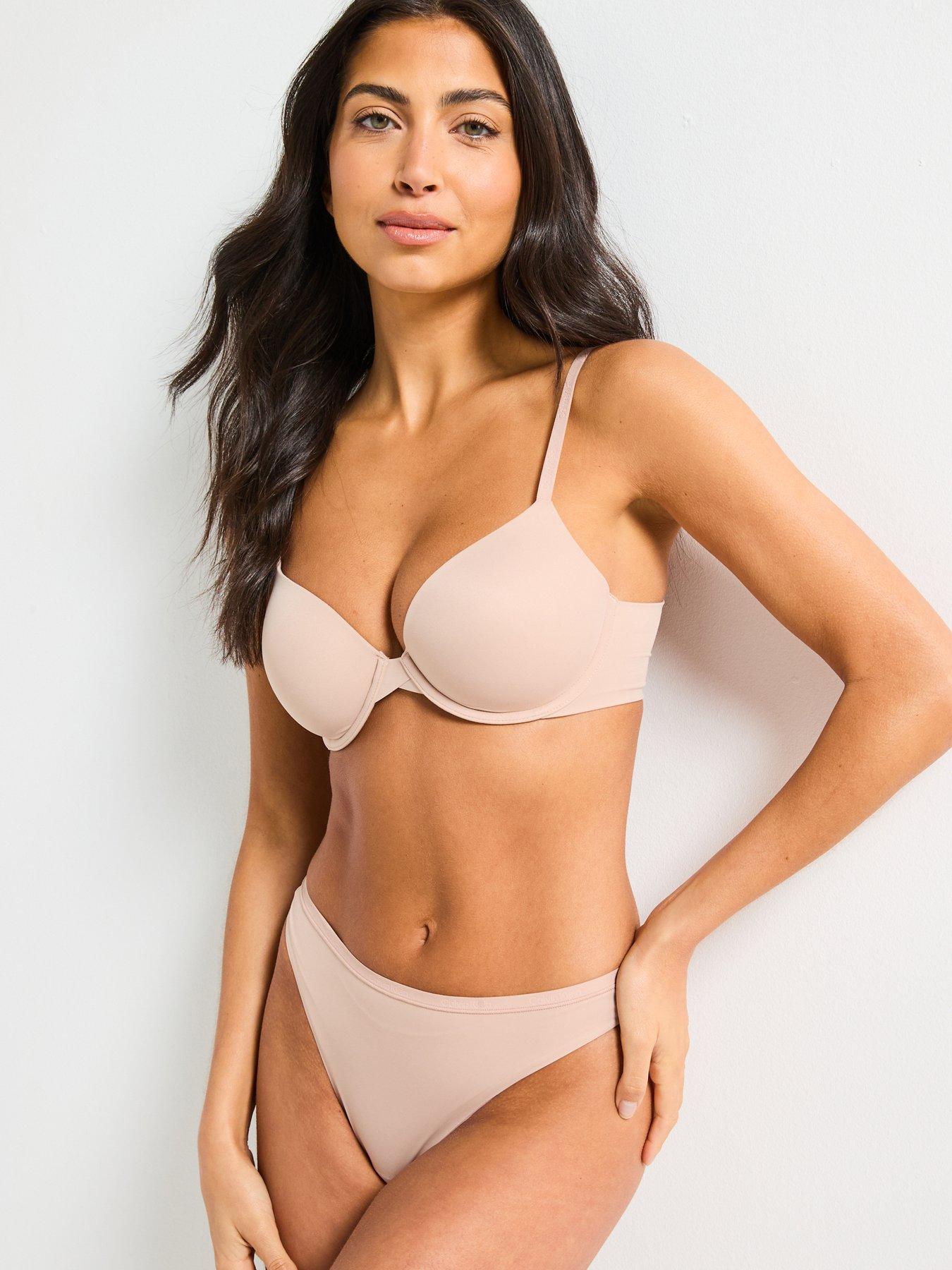 Image 3 of 6 of Calvin Klein Perfectly Fit T-shirt Bra - Brown