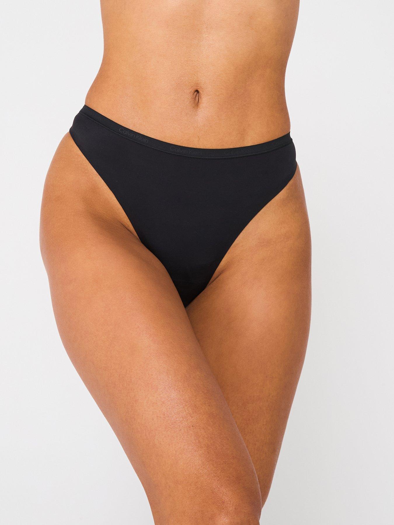 Image 1 of 5 of Calvin Klein Perfectly Fit Thong - Black