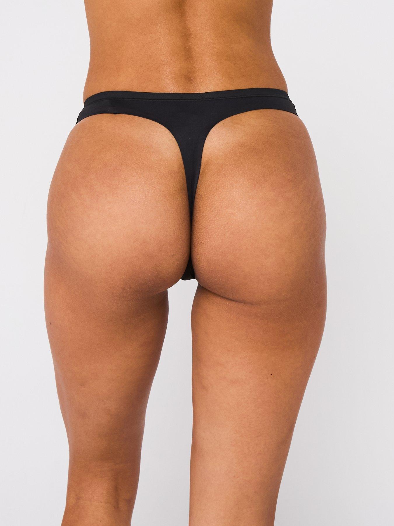  image of calvin-klein-perfectly-fit-thong-black