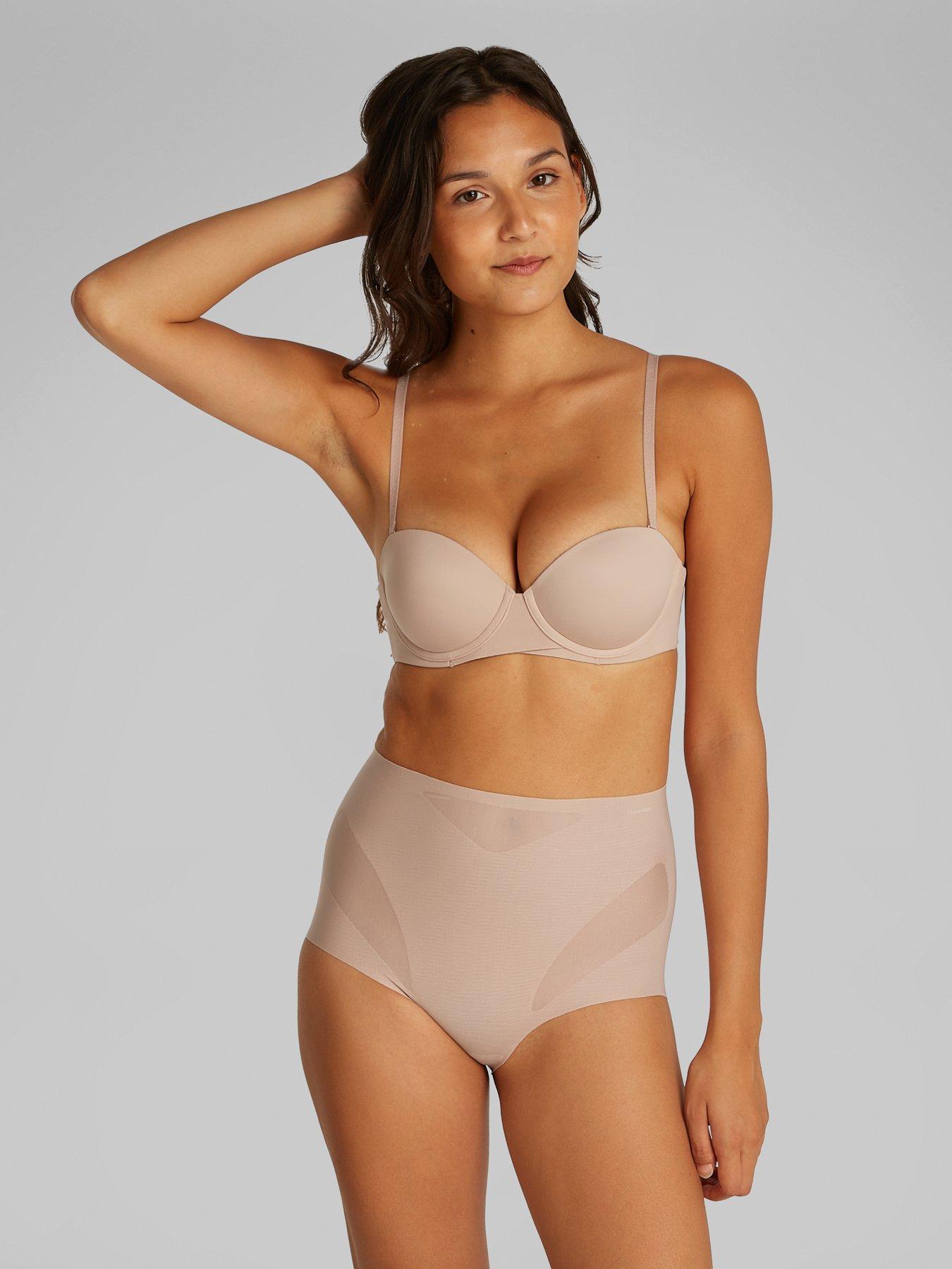 Image 2 of 5 of Calvin Klein Perfectly Fit Strapless Push Up Bra - Beige