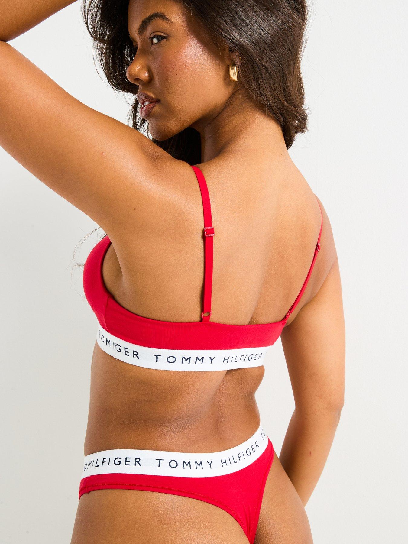 Image 4 of 4 of Tommy Hilfiger Herritage Cotton Thong - Red