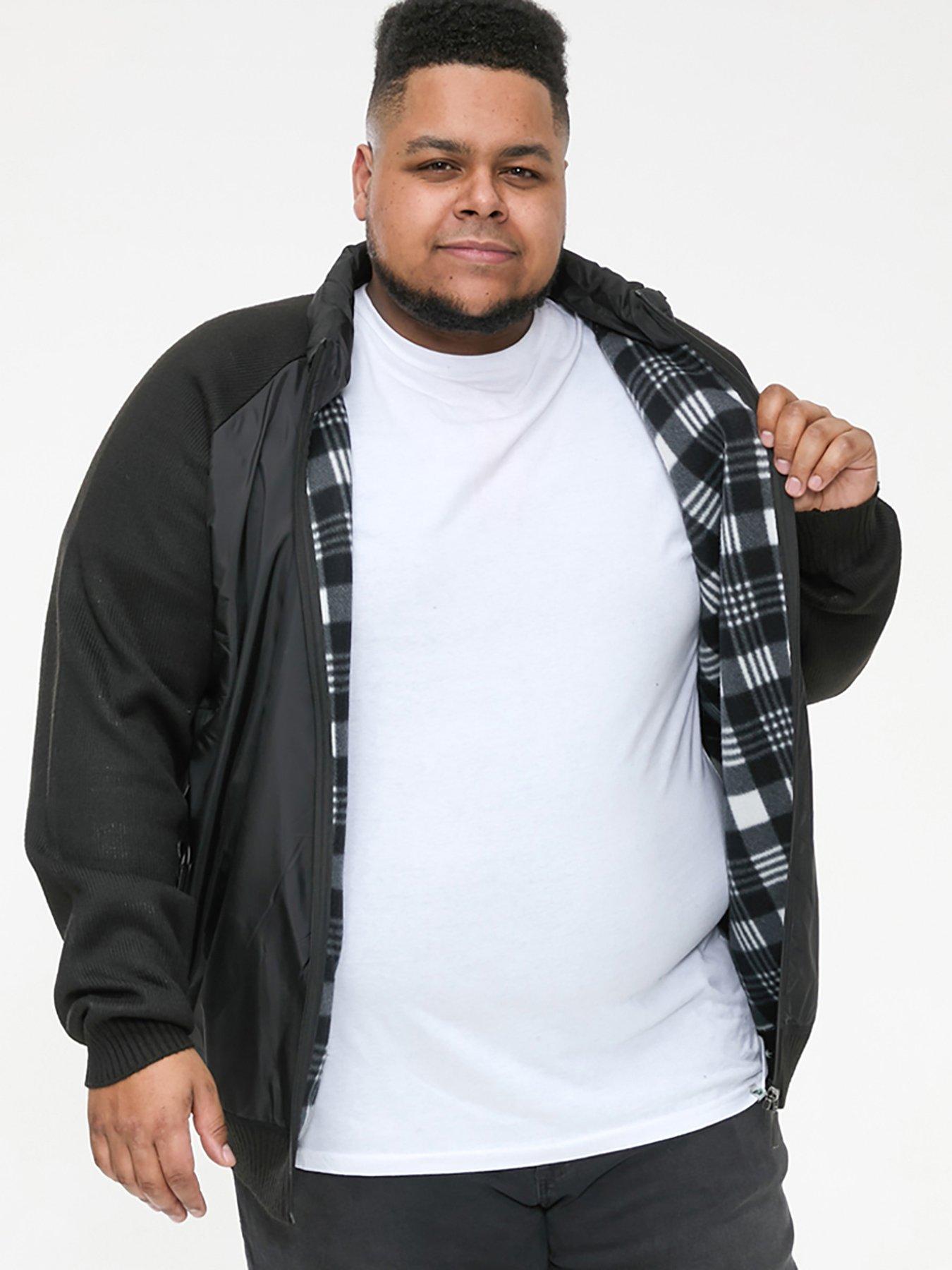 D555 Marsden Hybrid Knitted Jacket -black