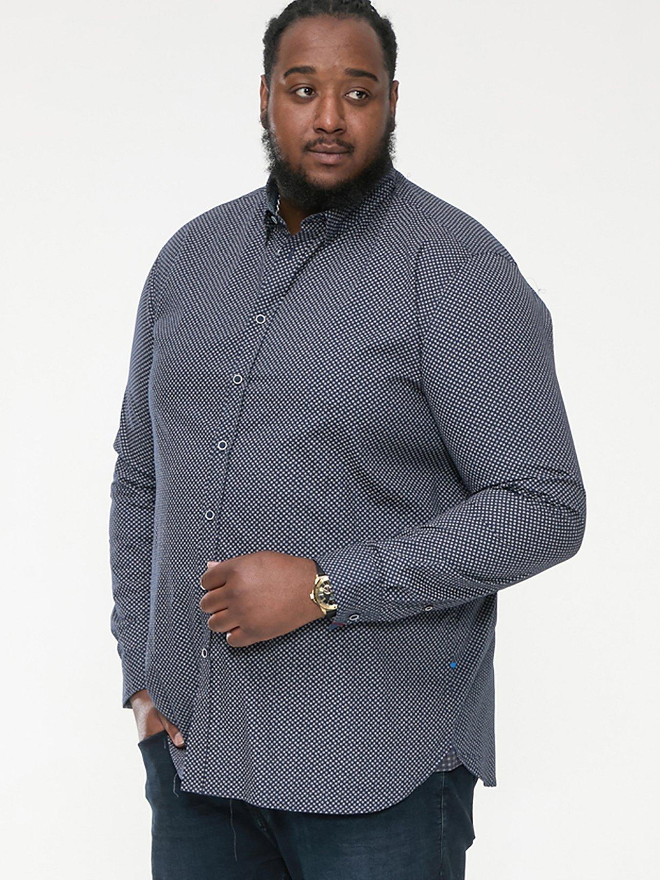 D555 Morgan Button Down Shirt - Navy Print
