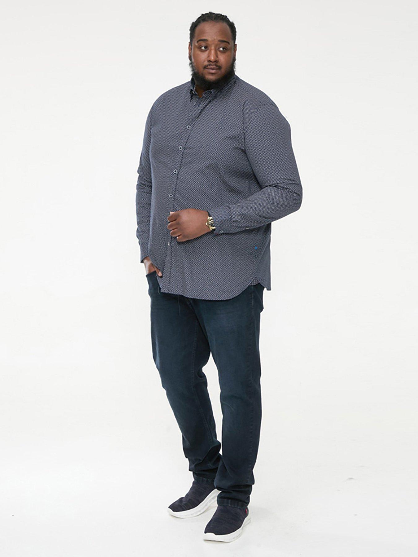 Image 2 of 5 of D555 Morgan Button Down Shirt - Navy Print