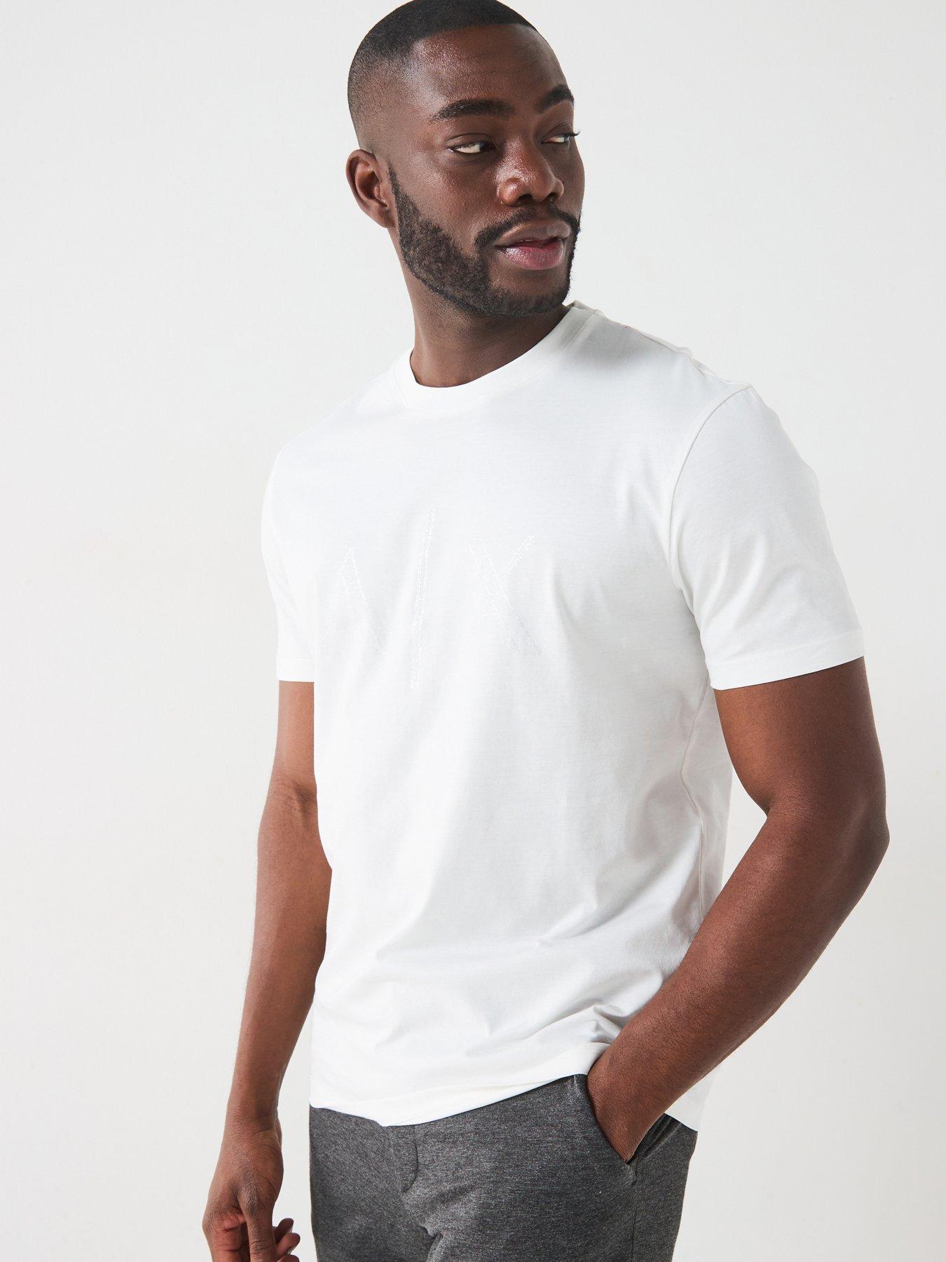undefined Ax Chest Logo T-Shirt - Off White