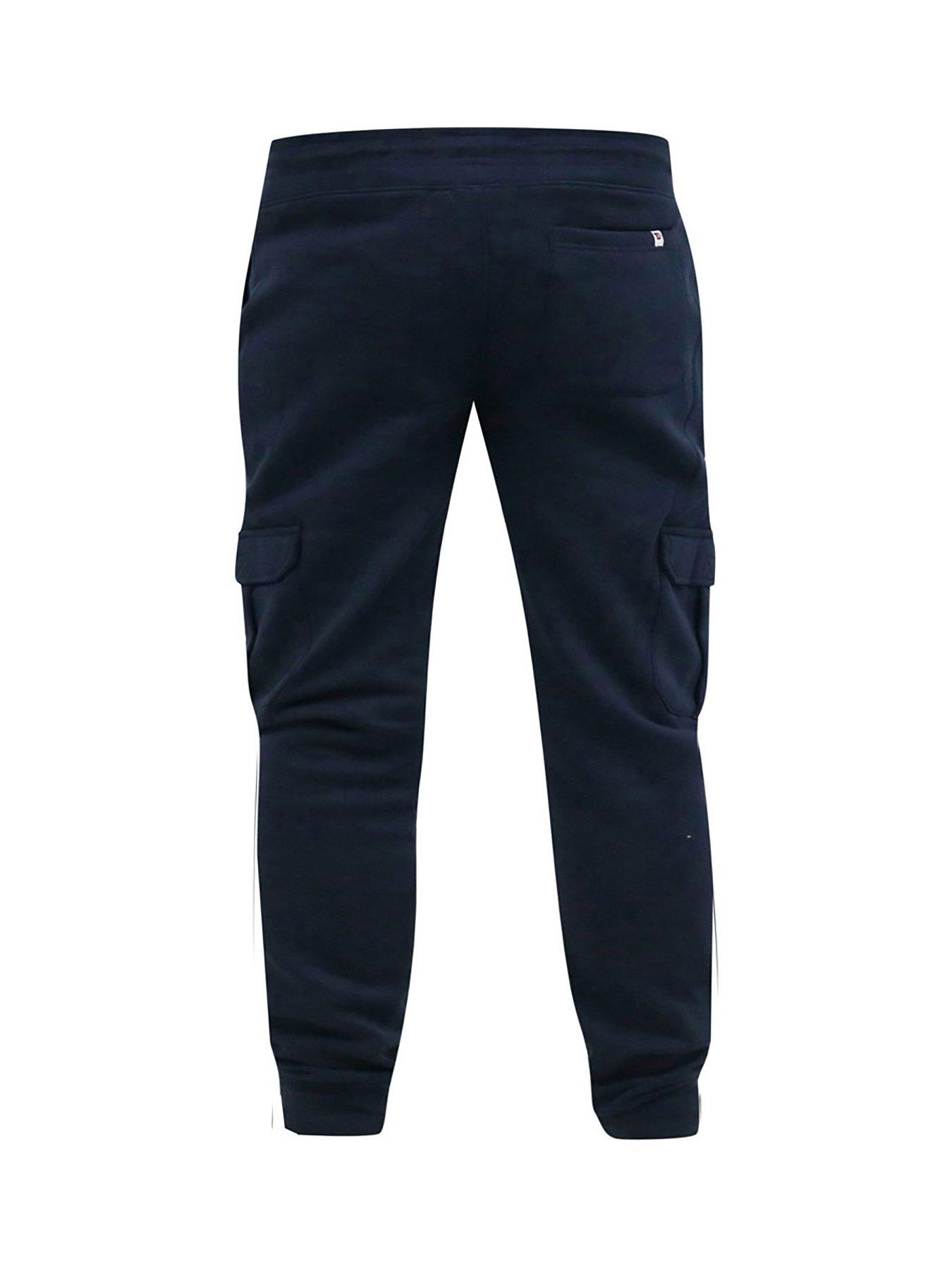  image of d555-tilden-cargo-pocket-cuffed-joggers-navy