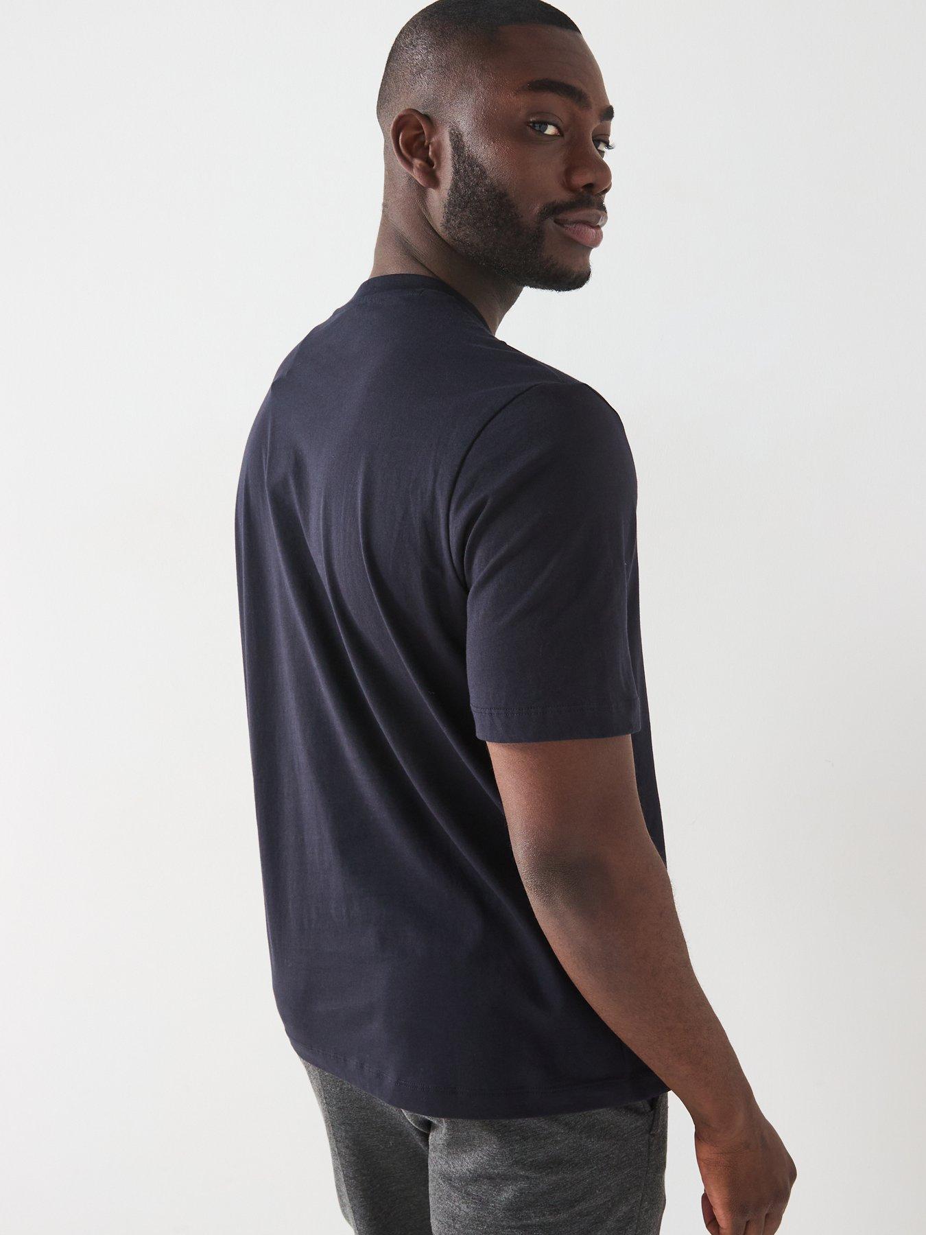  image of armani-exchange-ax-chest-logo-t-shirt-navy