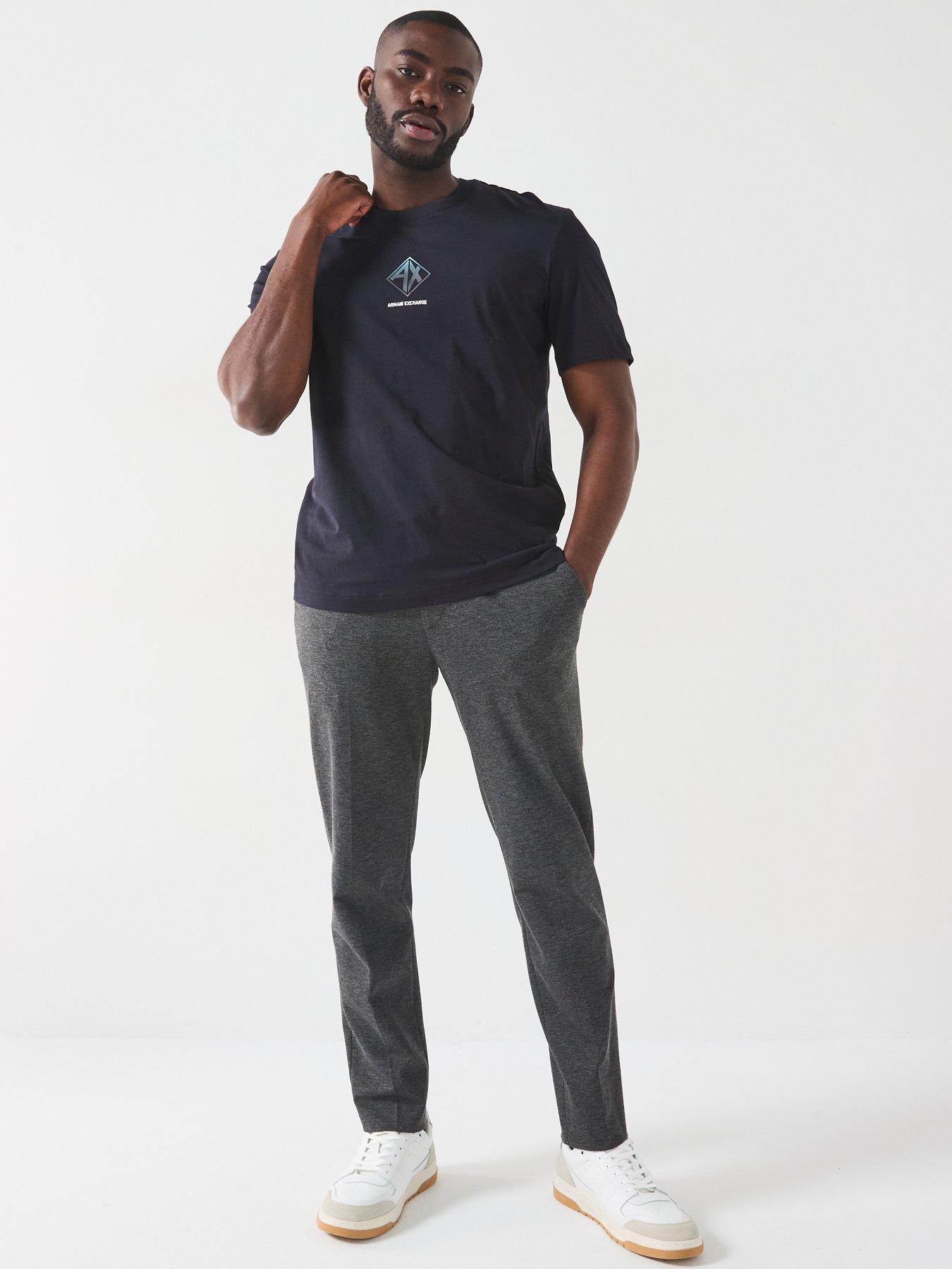  image of armani-exchange-ax-chest-logo-t-shirt-navy