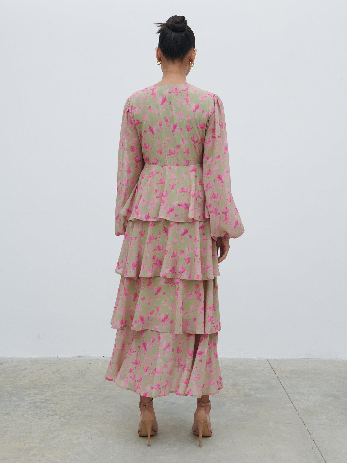  image of pretty-lavish-ashton-floral-midaxi-ruffle-dress-multi