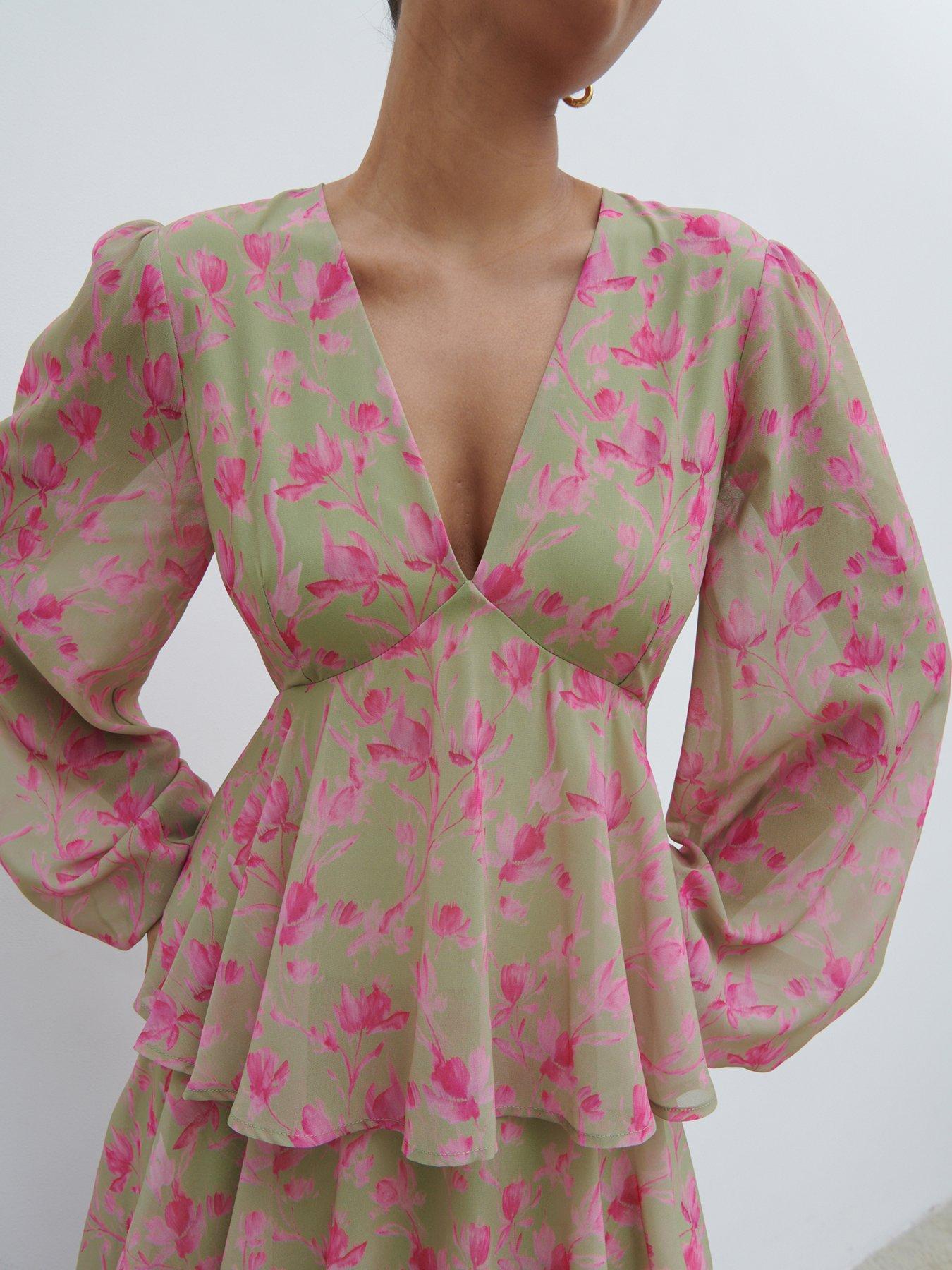  image of pretty-lavish-ashton-floral-midaxi-ruffle-dress-multi