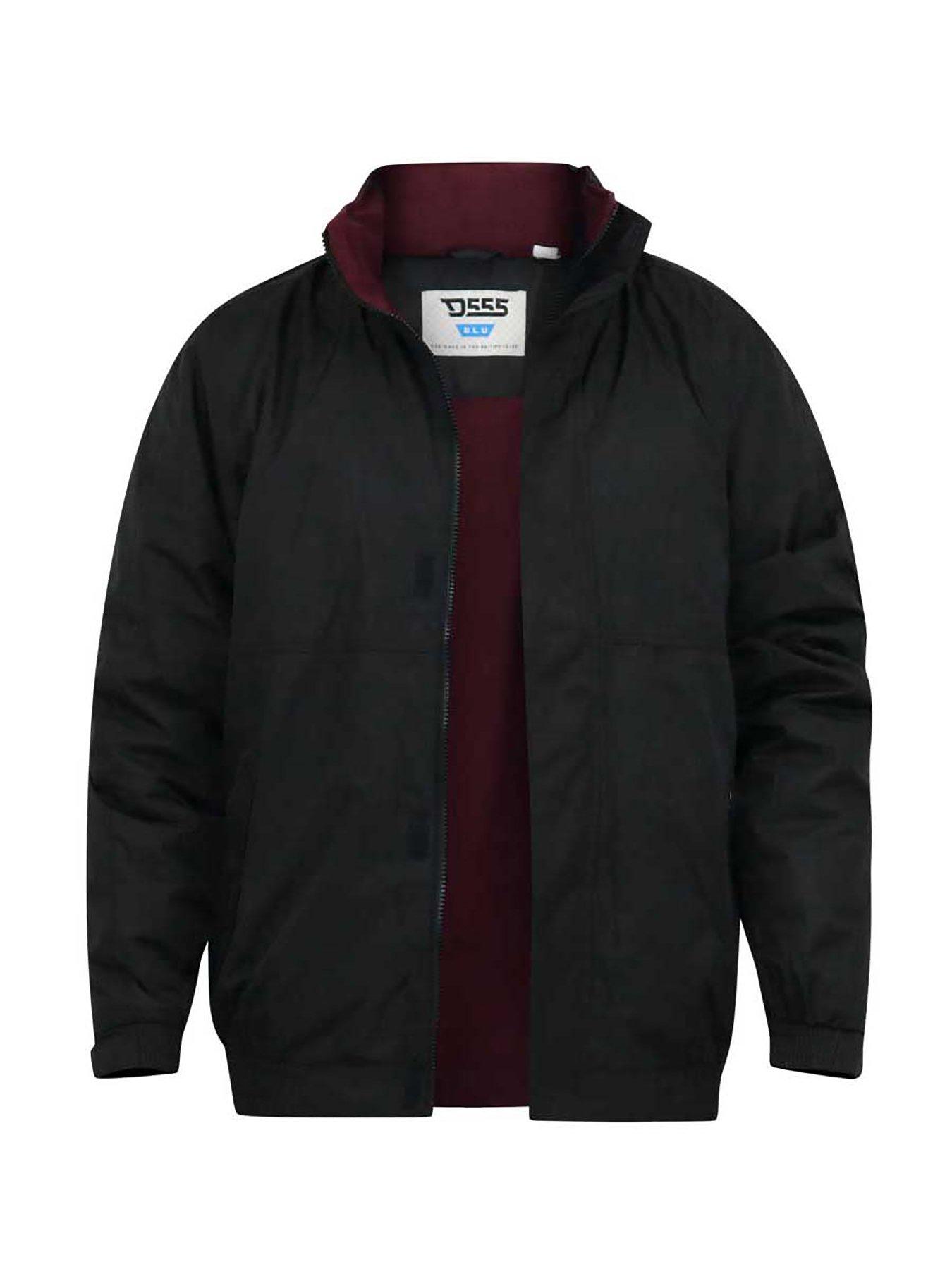 Image 3 of 4 of D555 Rudy Showerproof Fleece Lined Jacket With Packaway Hood-black