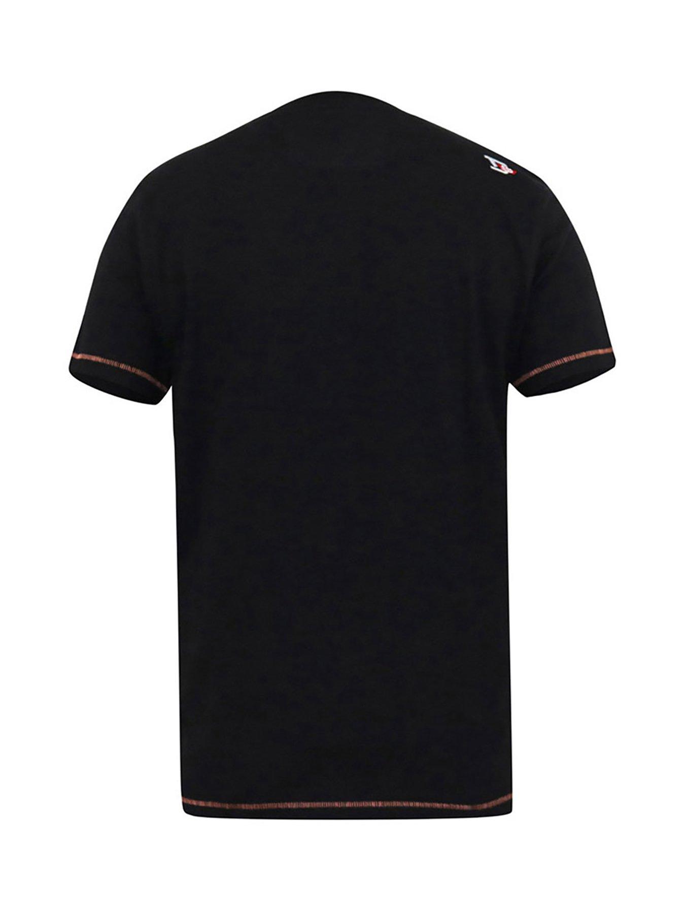 Image 4 of 4 of D555 Lorne Motor Bike Crew Neck T-Shirt - Black