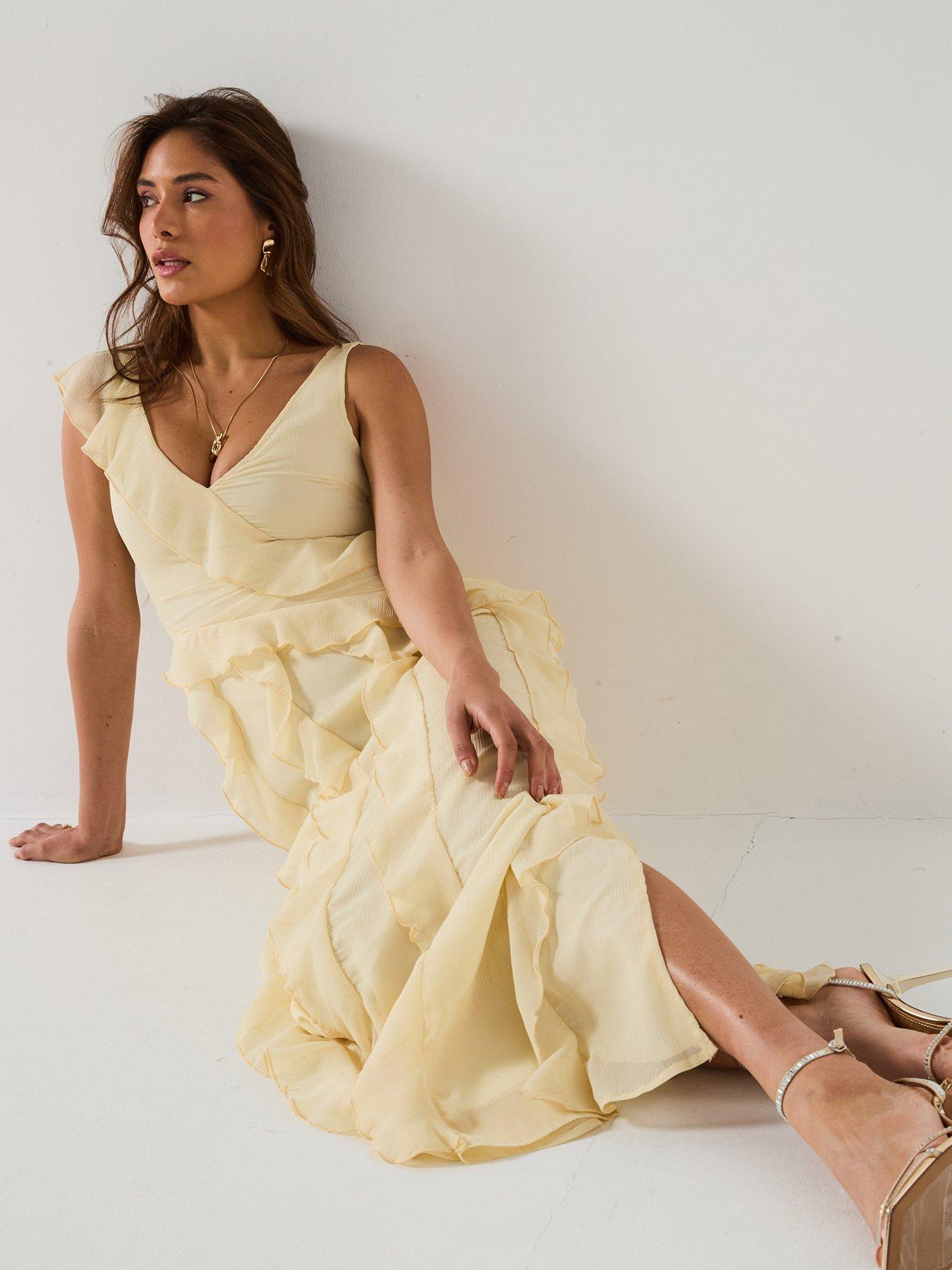  image of pretty-lavish-faye-ruffle-maxi-dress-lemon