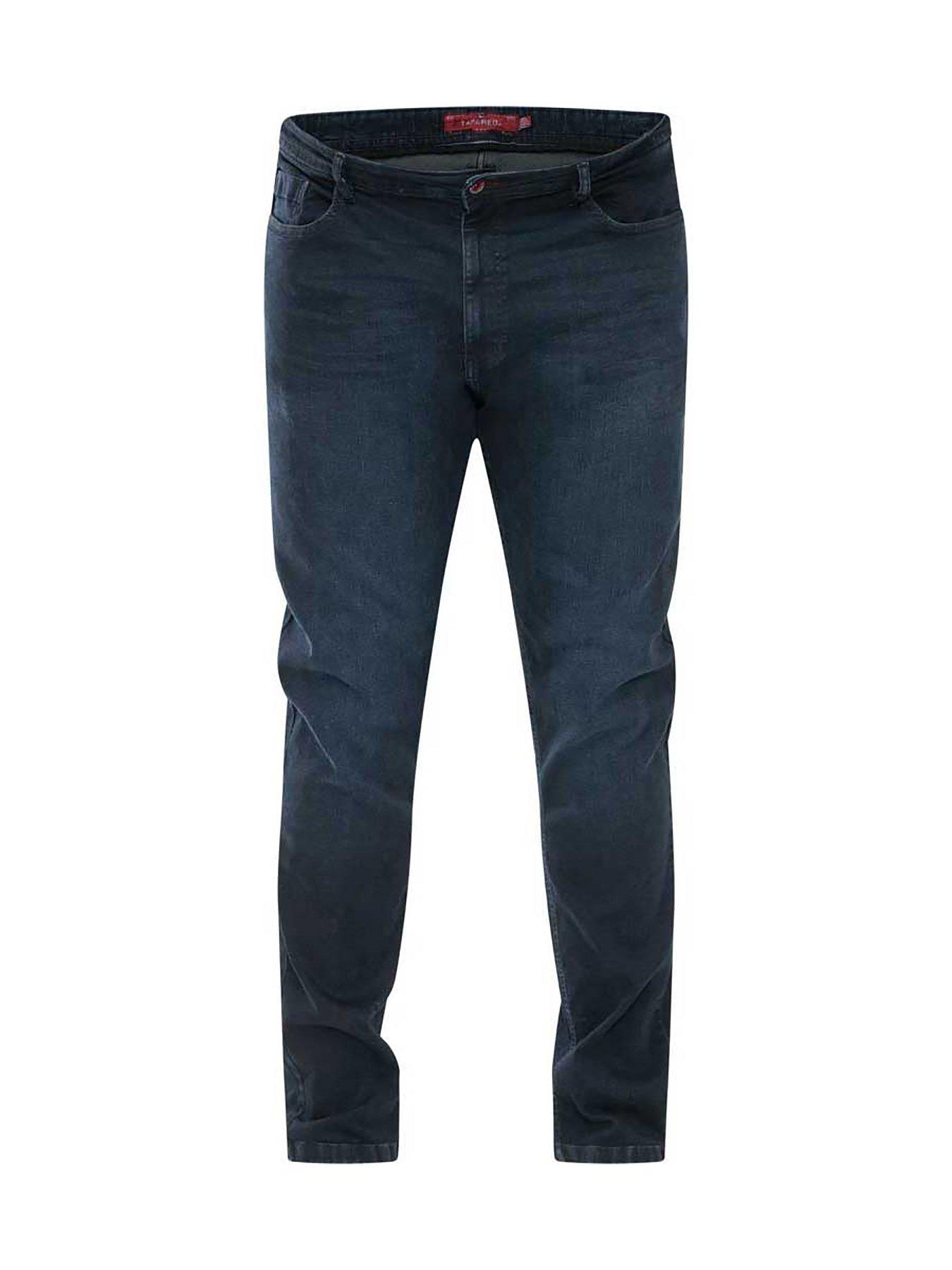  image of d555-daniel-tapered-fit-stretch-jeans-blueblack