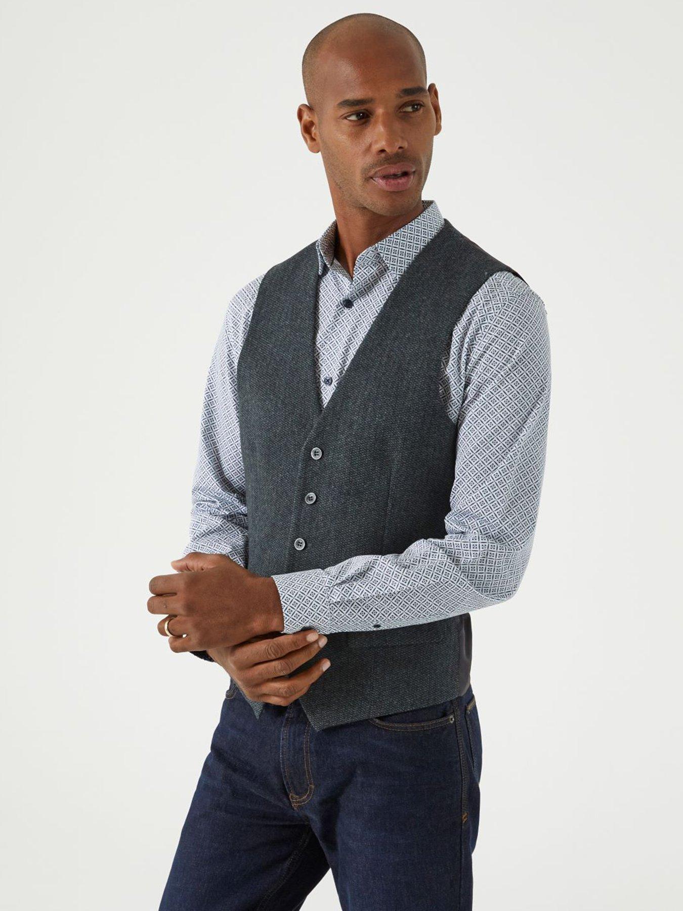 undefined Newsam Tailored Fit Waistcoat - Green